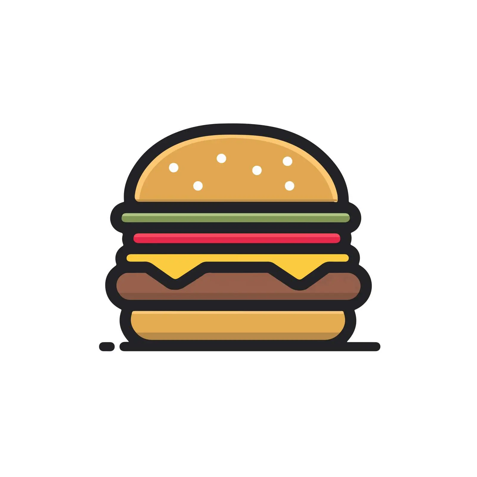 Burger Outline Icon — free download from Dotvec