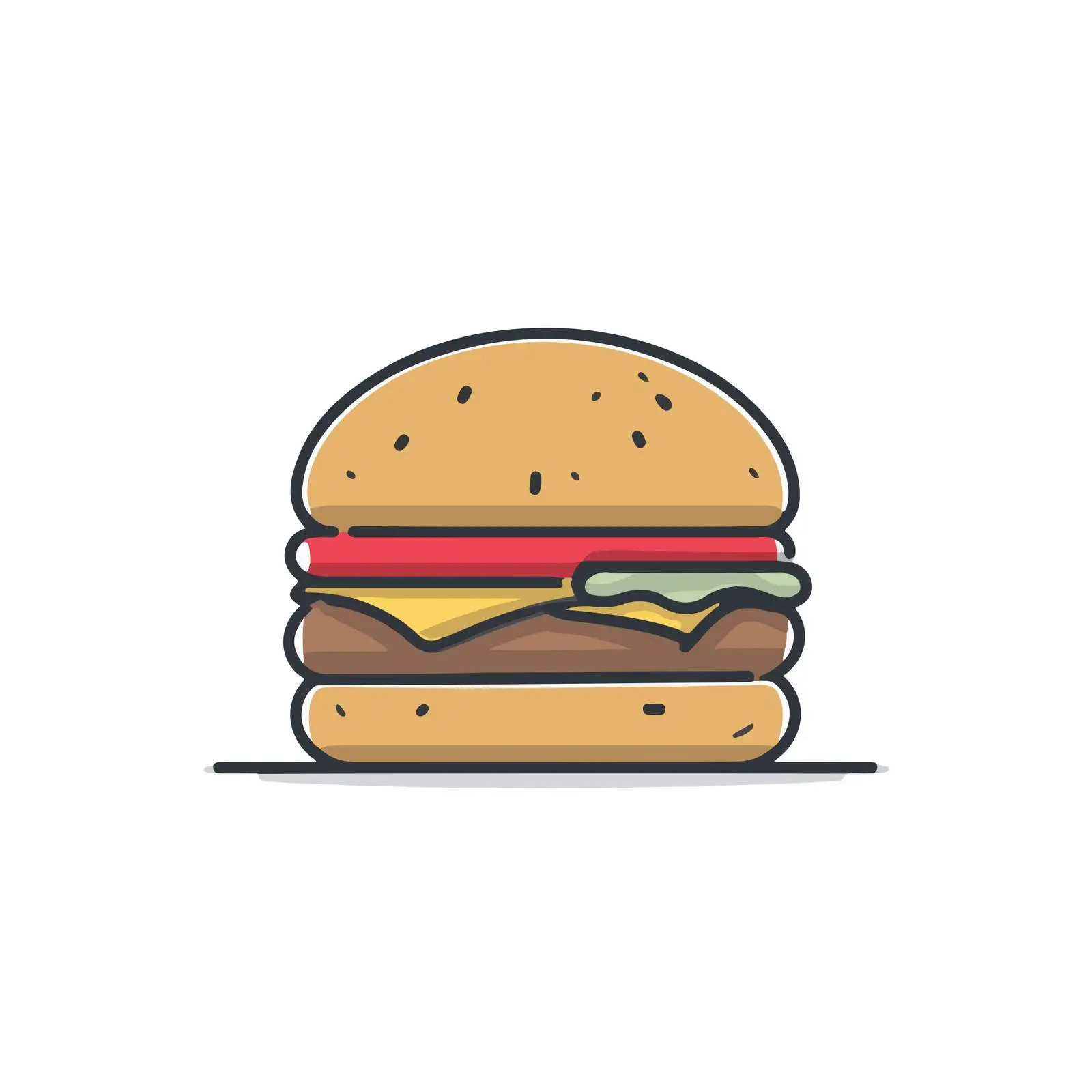 Burger Outline Icon — free download from Dotvec