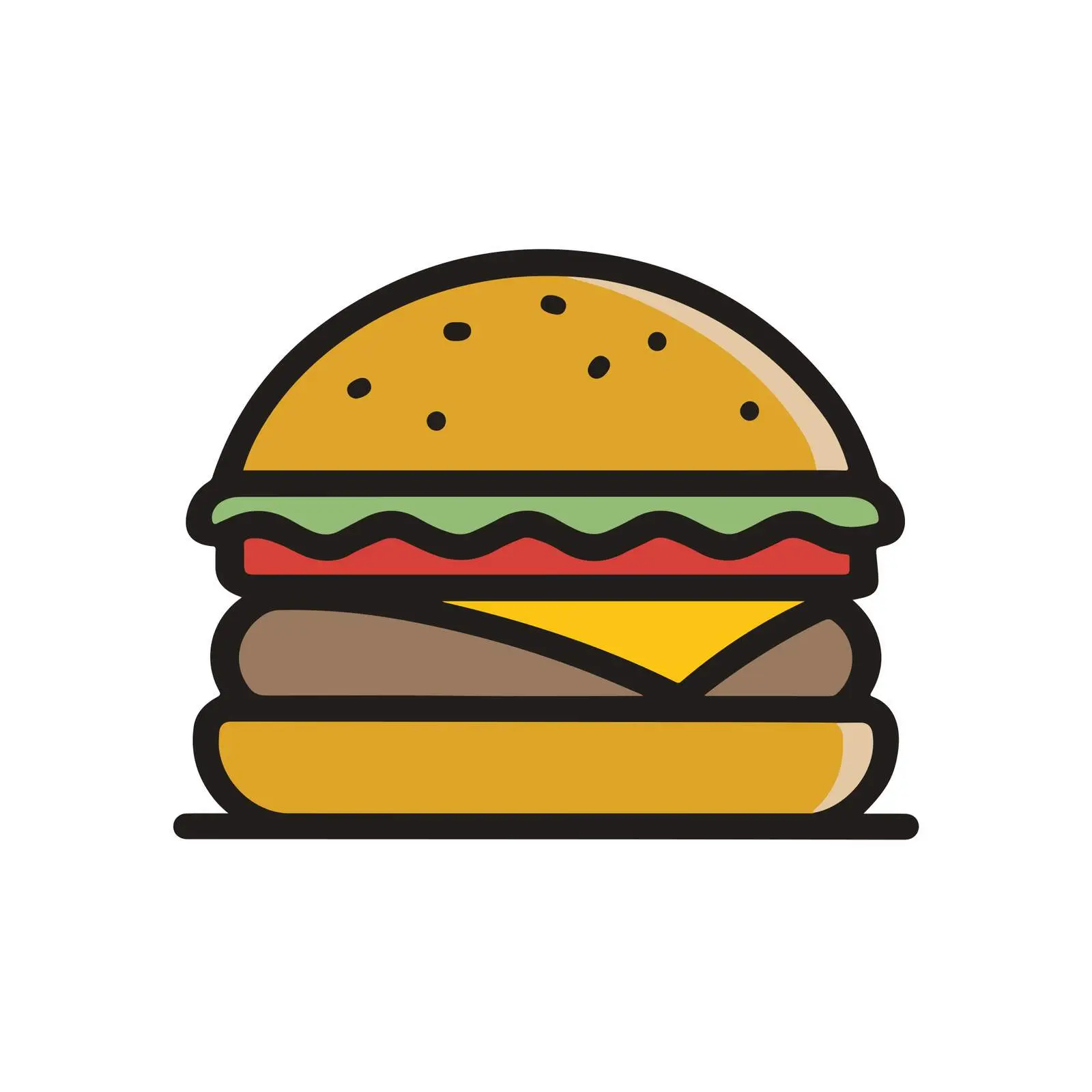 Burger Outline Icon — free download from Dotvec