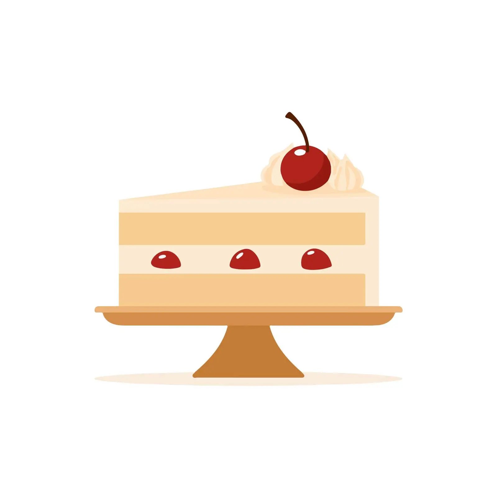 Cake Icon in Flat Vector Style — free download from Dotvec