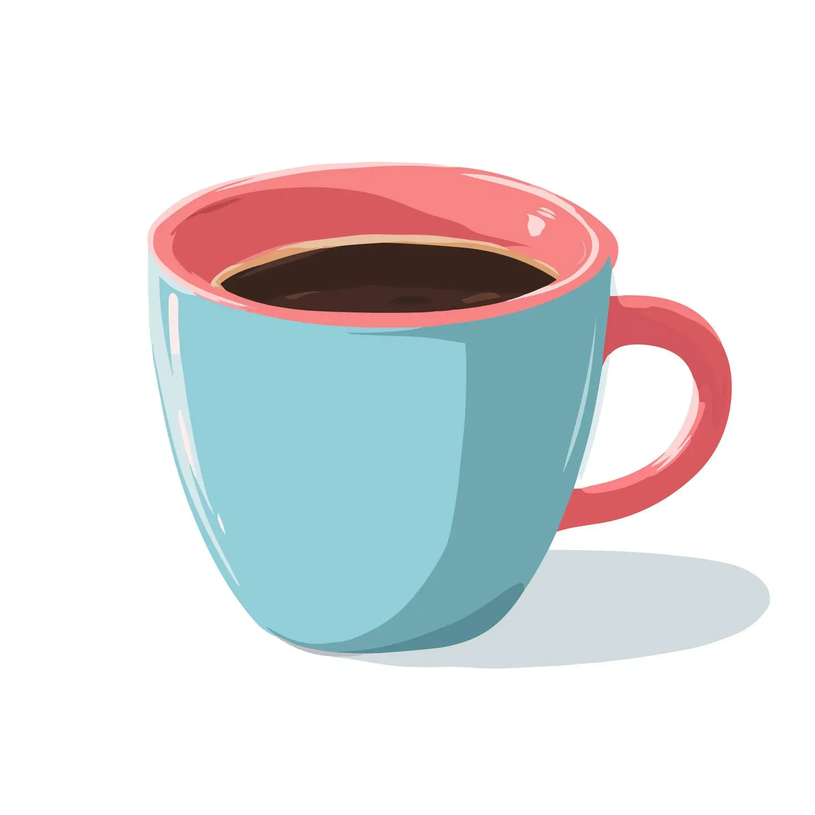 Colorful Coffee Cup Icon — free download from Dotvec