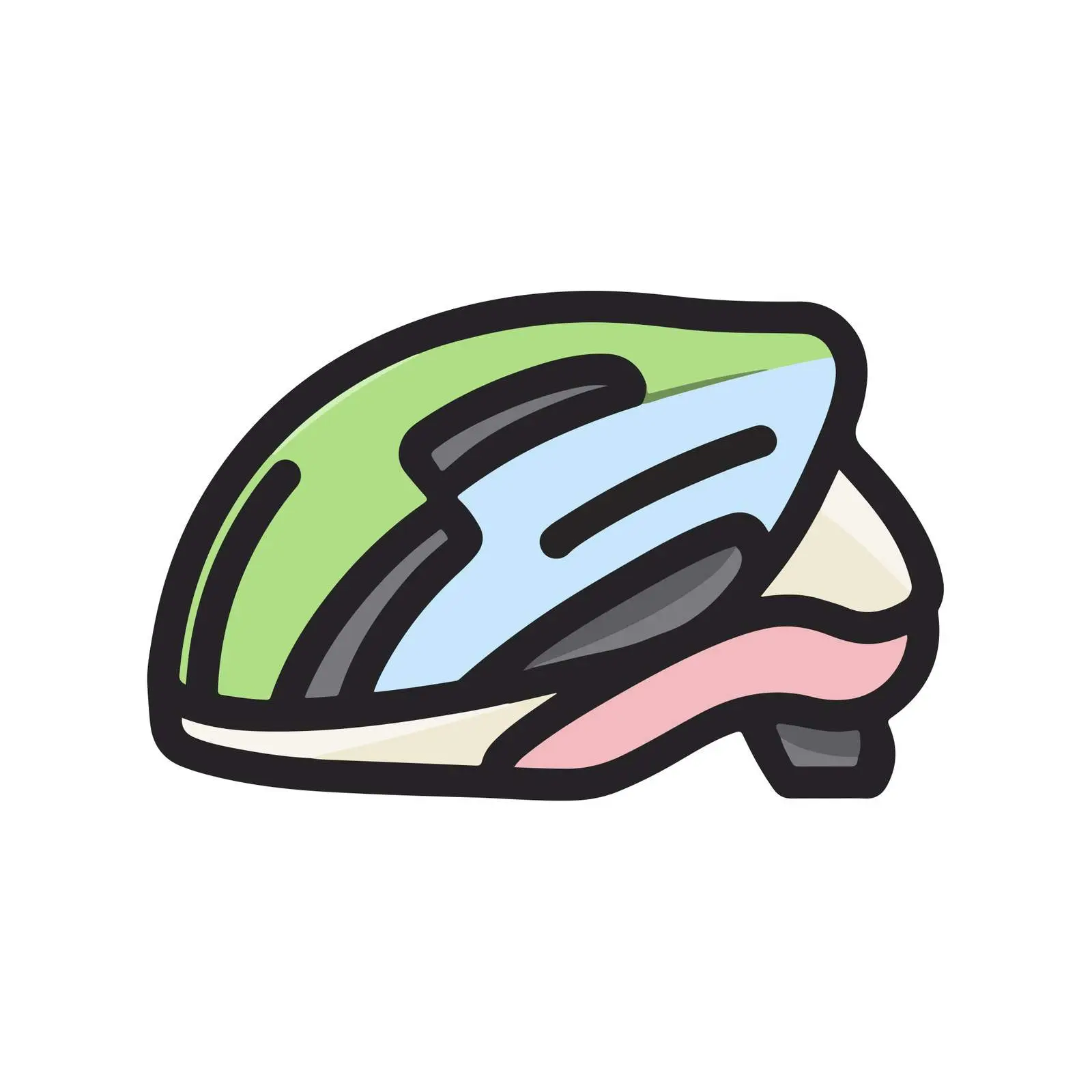 Cycling Helmet Outline Icon — free download from Dotvec