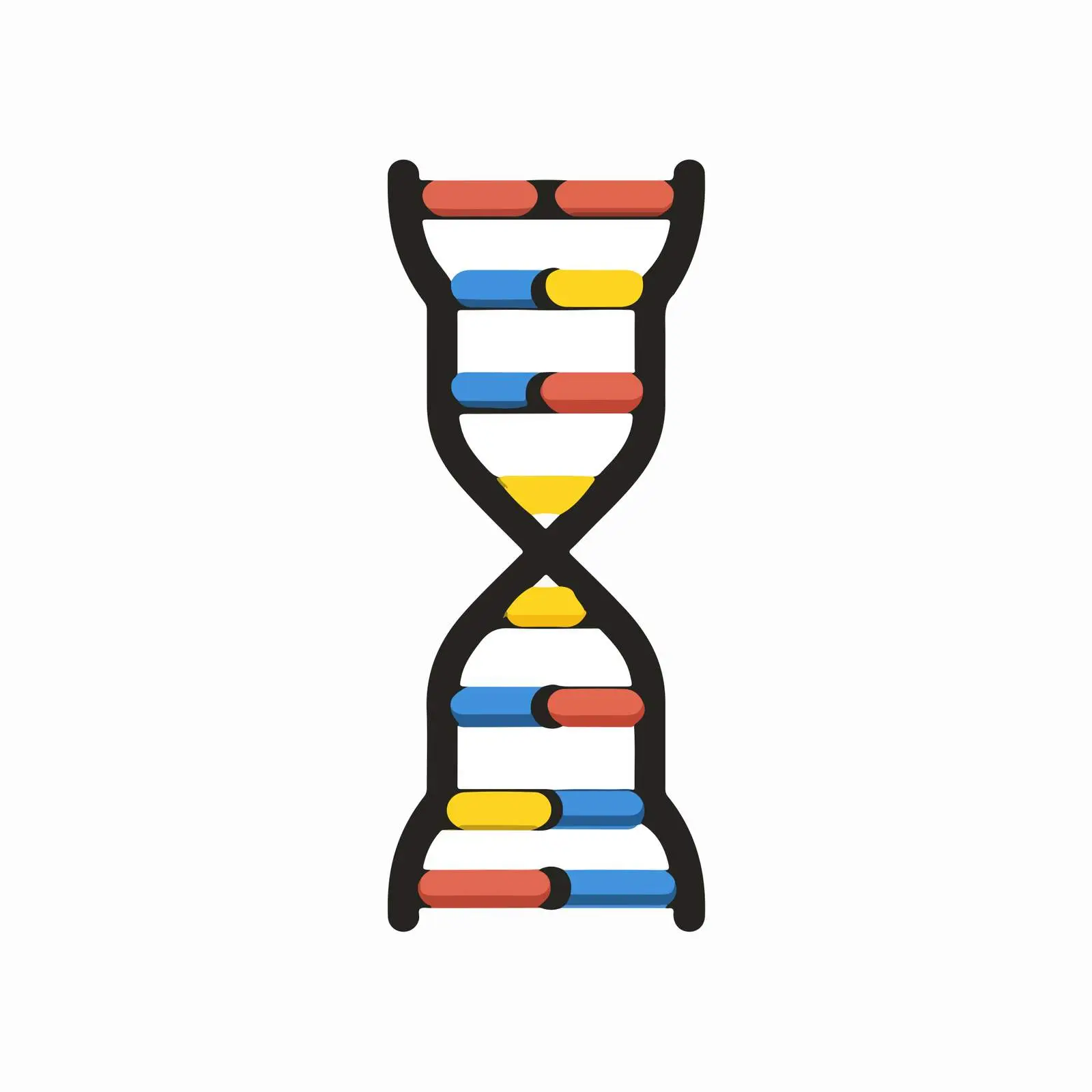 DNA Strand Outline Icon — free download from Dotvec