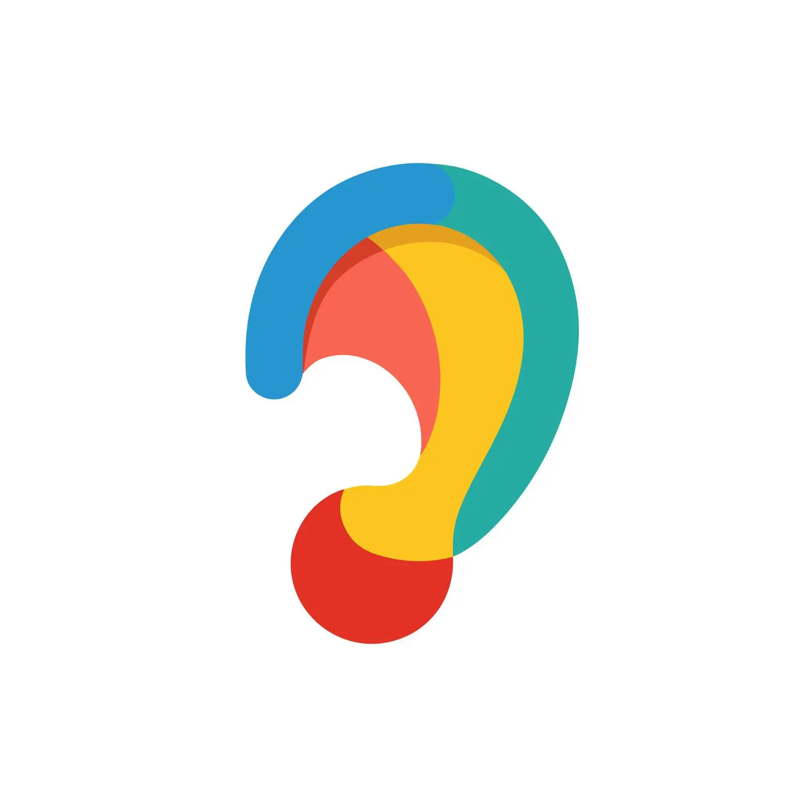 Colorful Ear Icon — free download from Dotvec