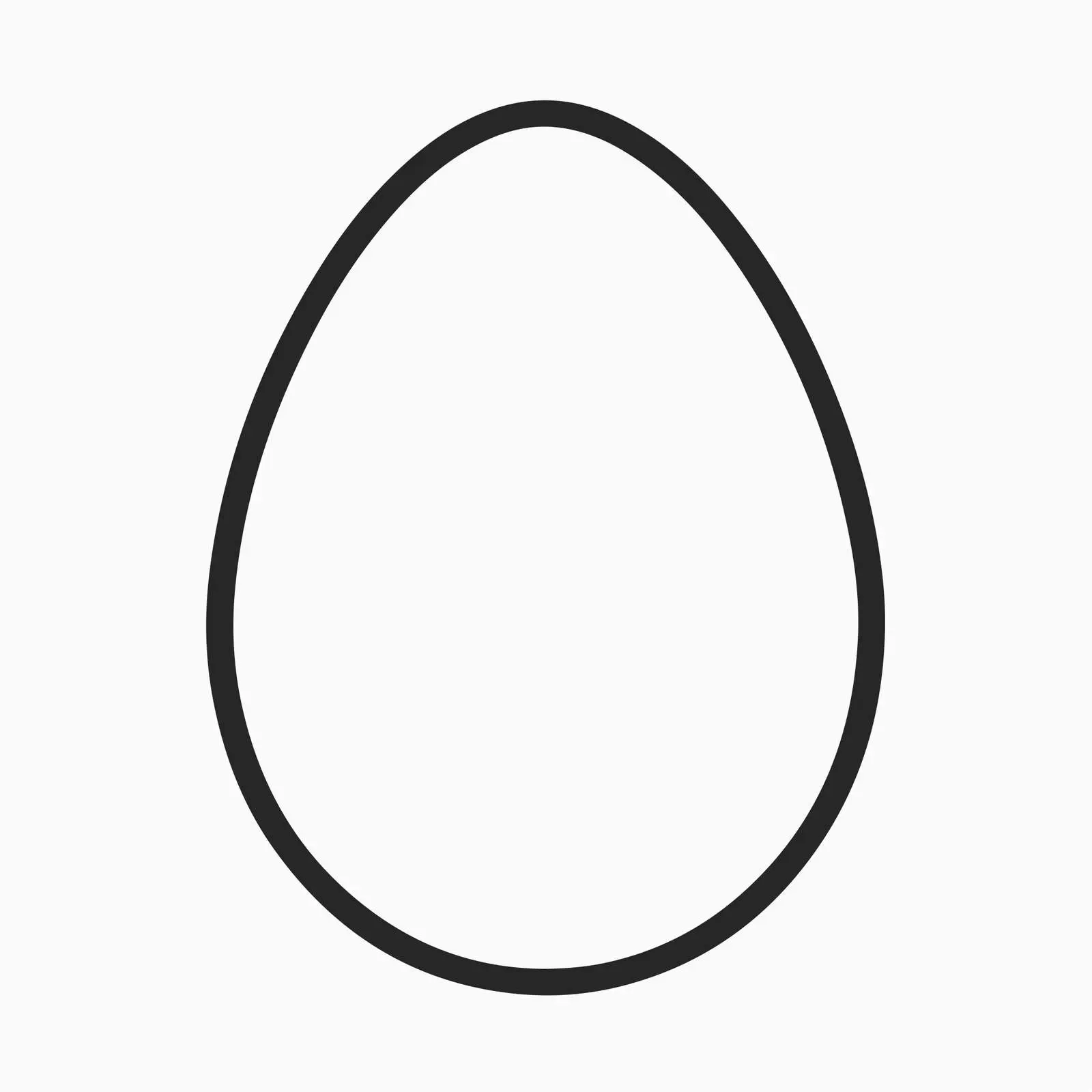 Egg Outline Icon on White Background — free download from Dotvec