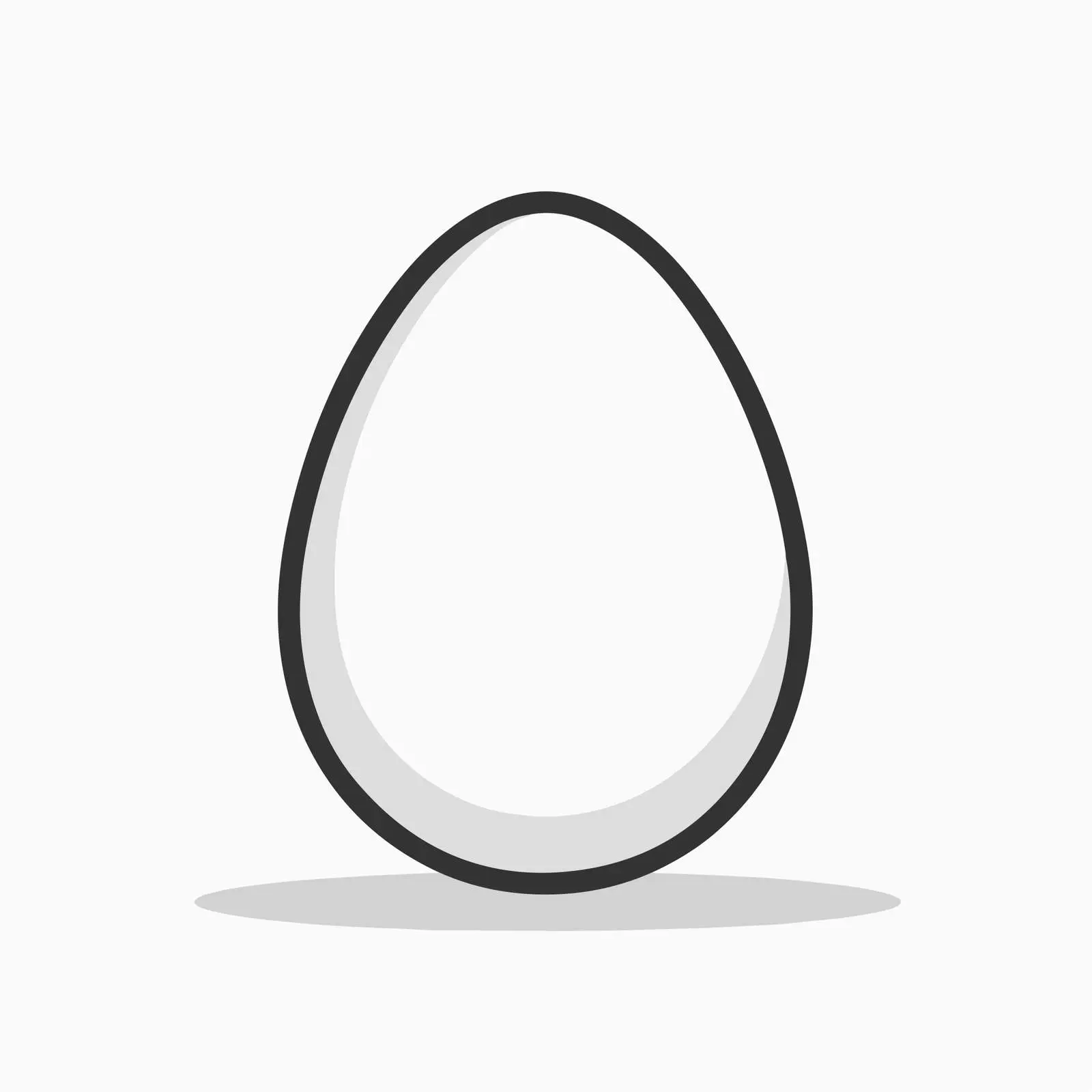 Egg Outline Icon on White Background — free download from Dotvec