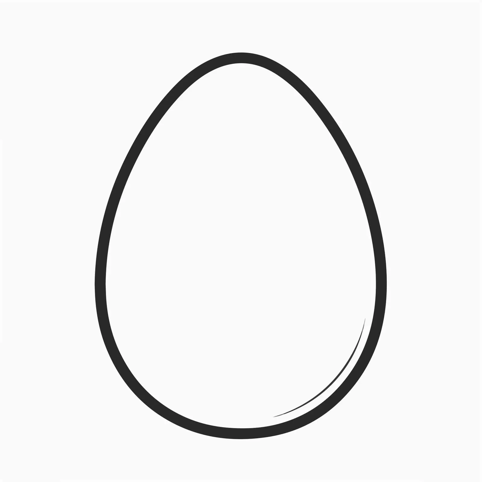 Egg Outline Icon on White Background — free download from Dotvec