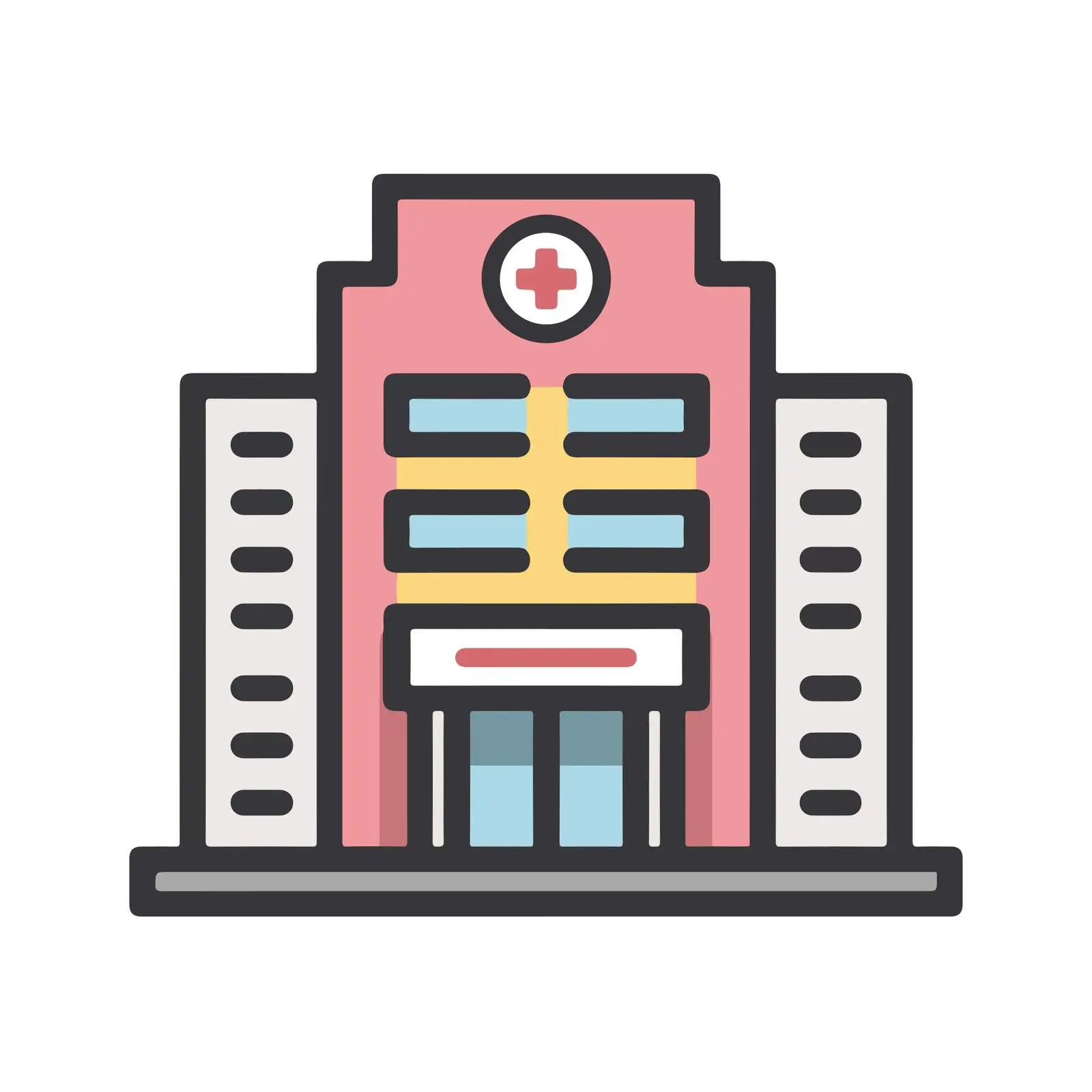 Hospital Icon in Flat Style — free download from Dotvec
