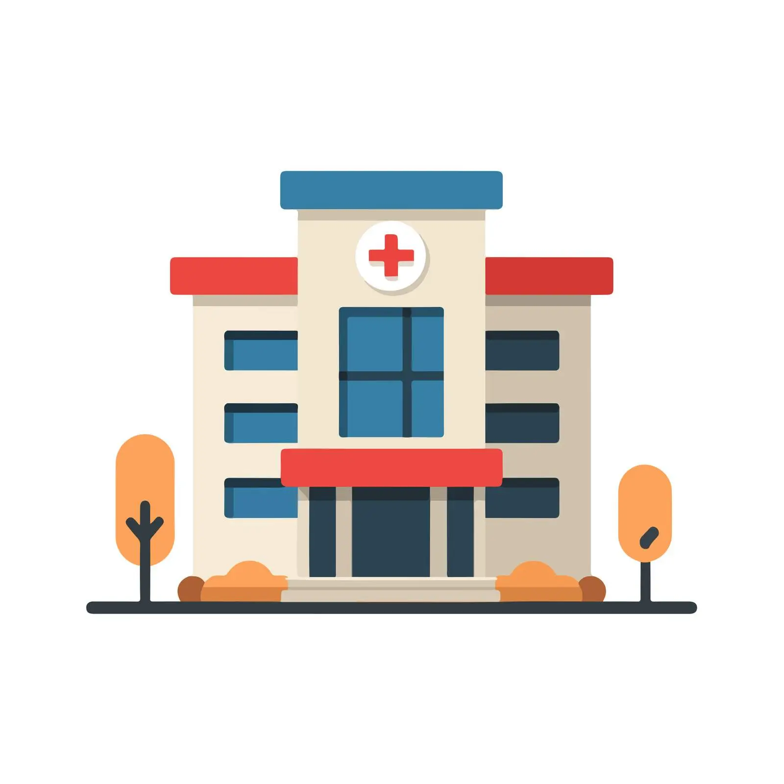 Colorful Hospital Icon — free download from Dotvec