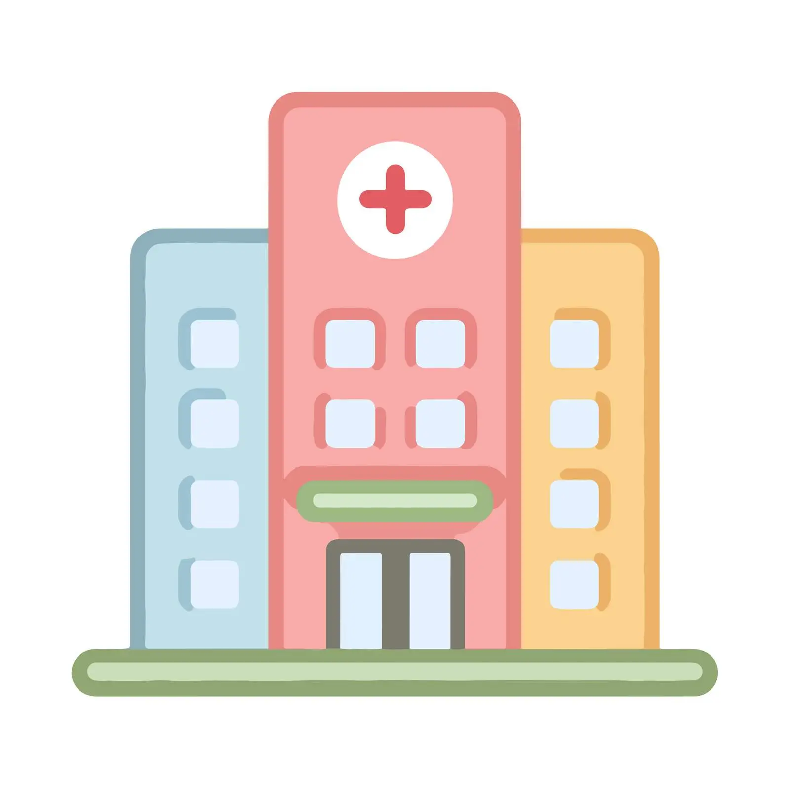 Hospital Icon Flat Vector Design — free download from Dotvec