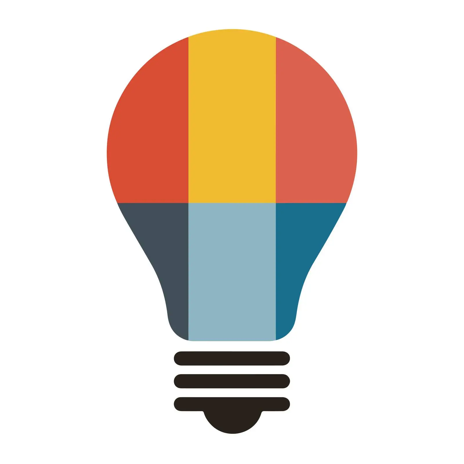 Colorful Light Bulb Icon — free download from Dotvec
