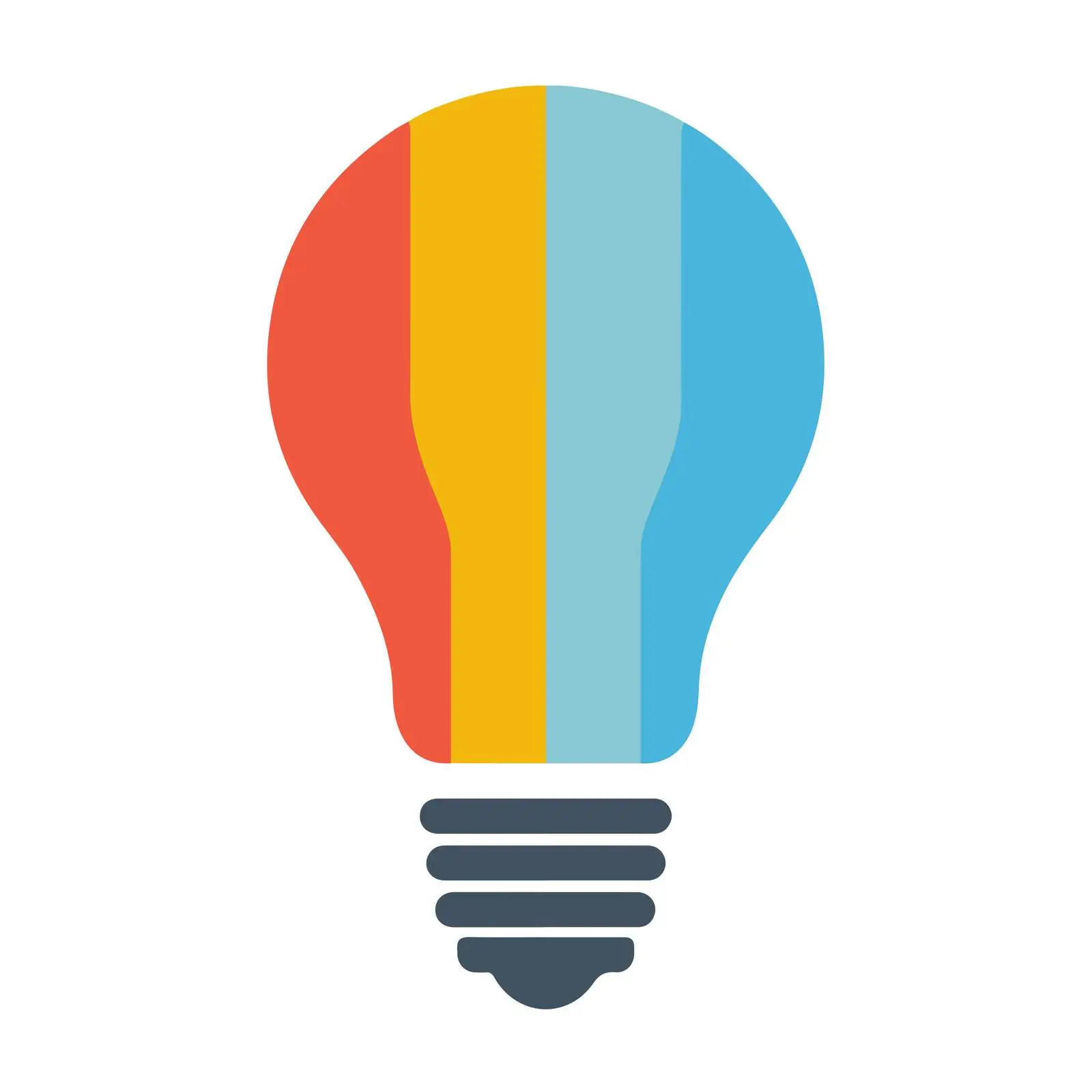 Colorful Light Bulb Icon — free download from Dotvec