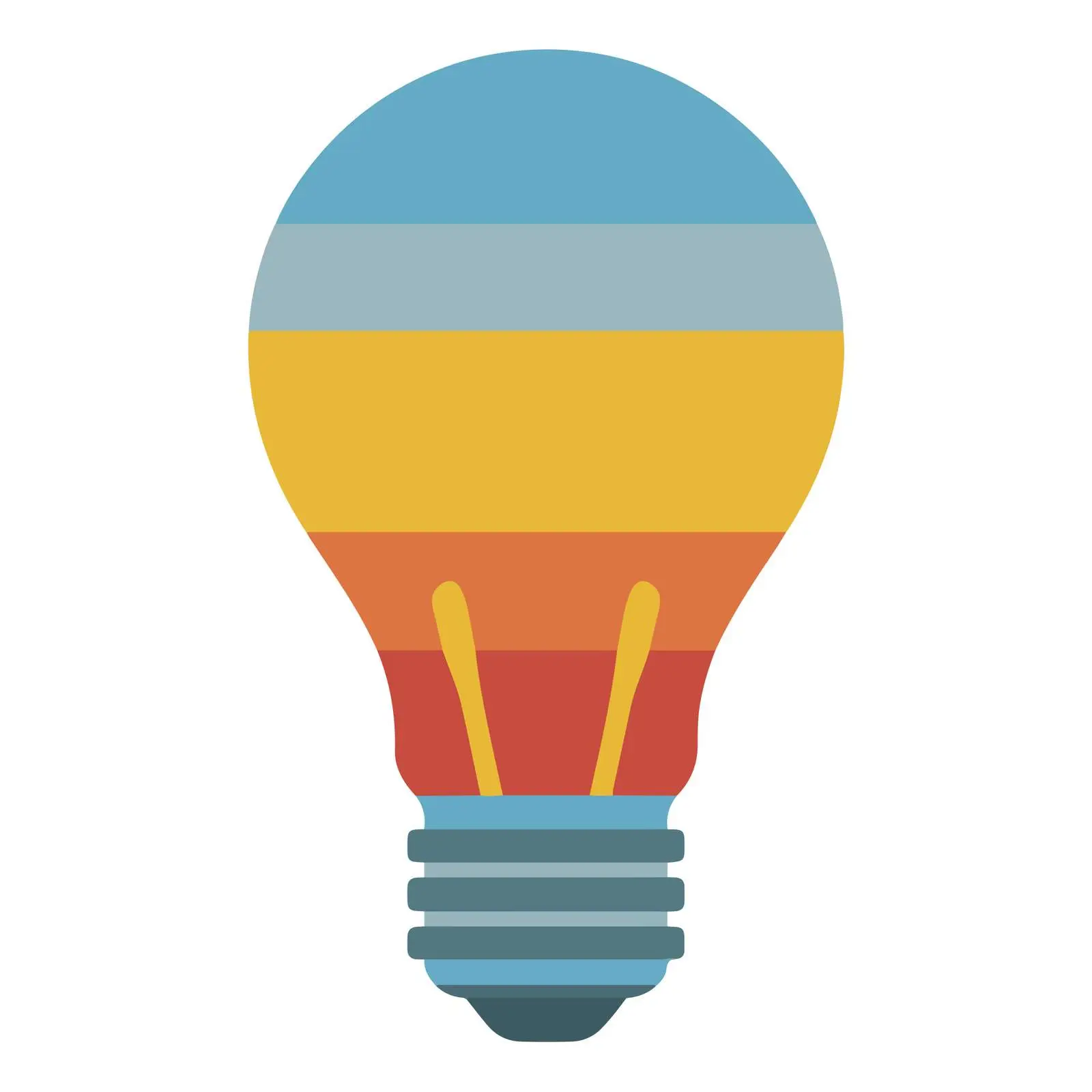 Colorful Light Bulb Icon — free download from Dotvec