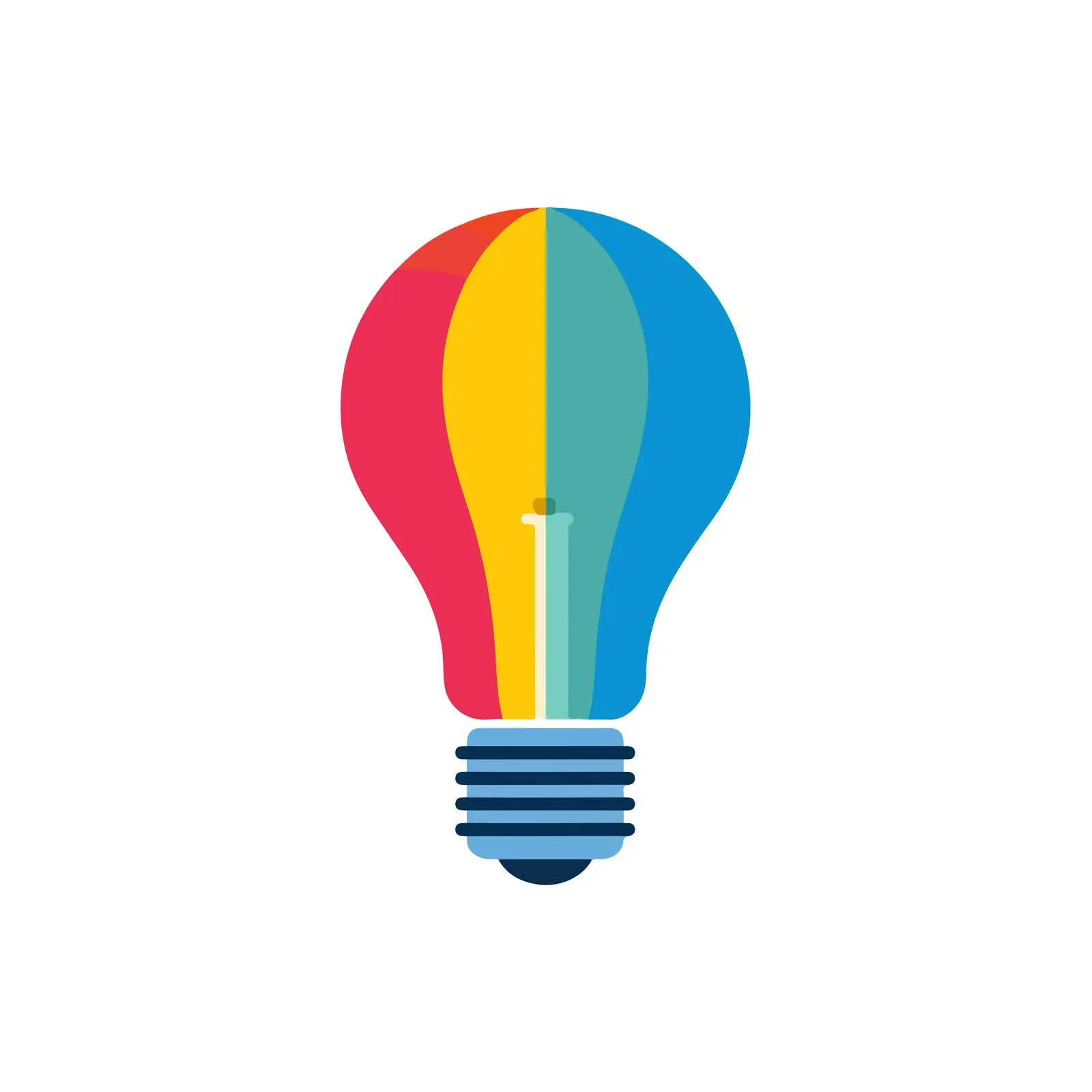 Colorful Light Bulb Icon — free download from Dotvec