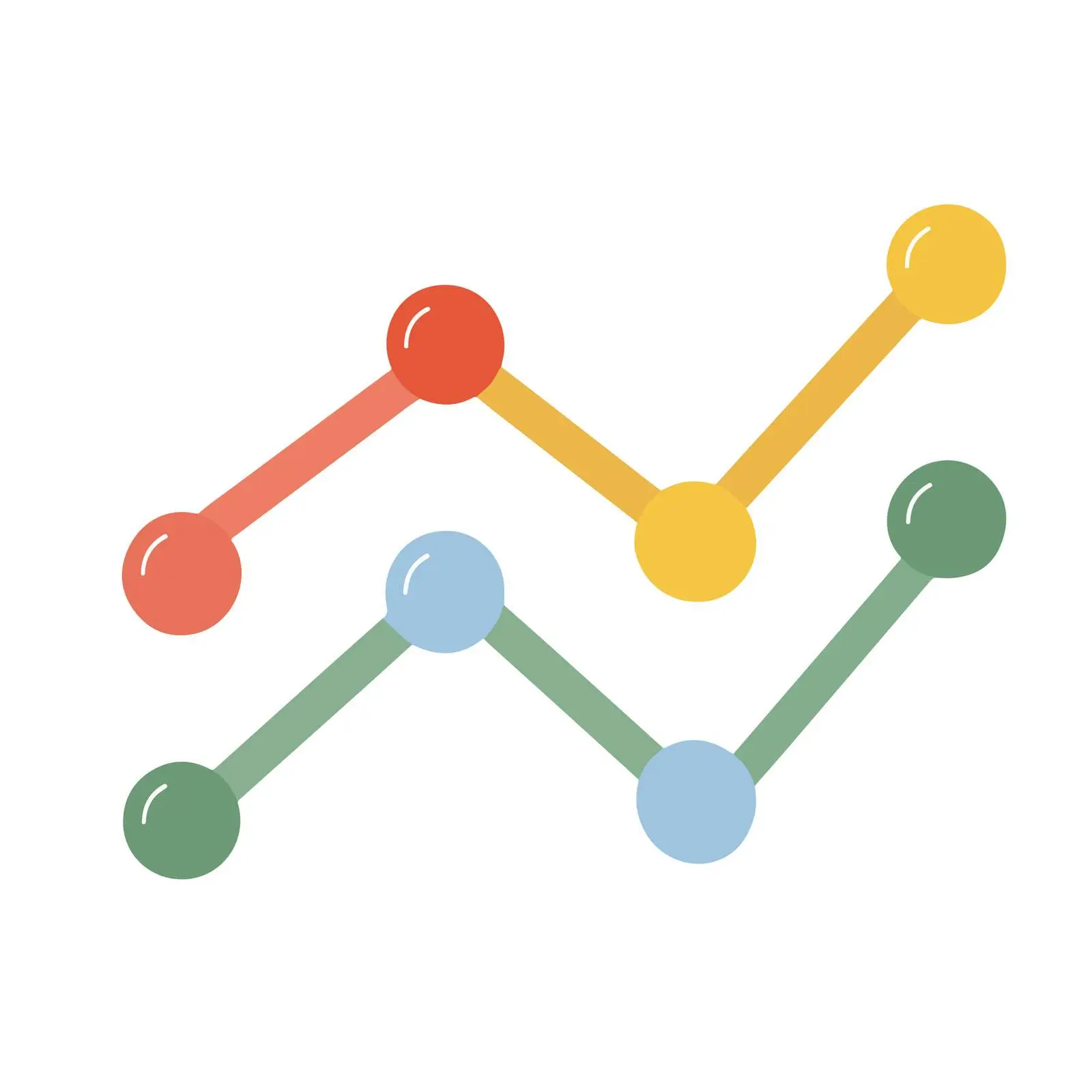 Line Graph Icon in Flat Style — free download from Dotvec