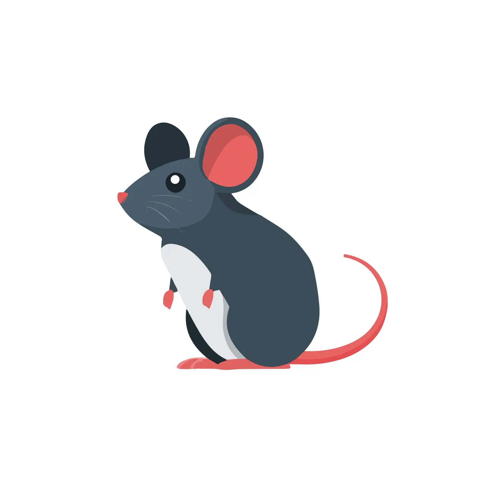 Bold Flat Vector Mouse Icon — free download from Dotvec