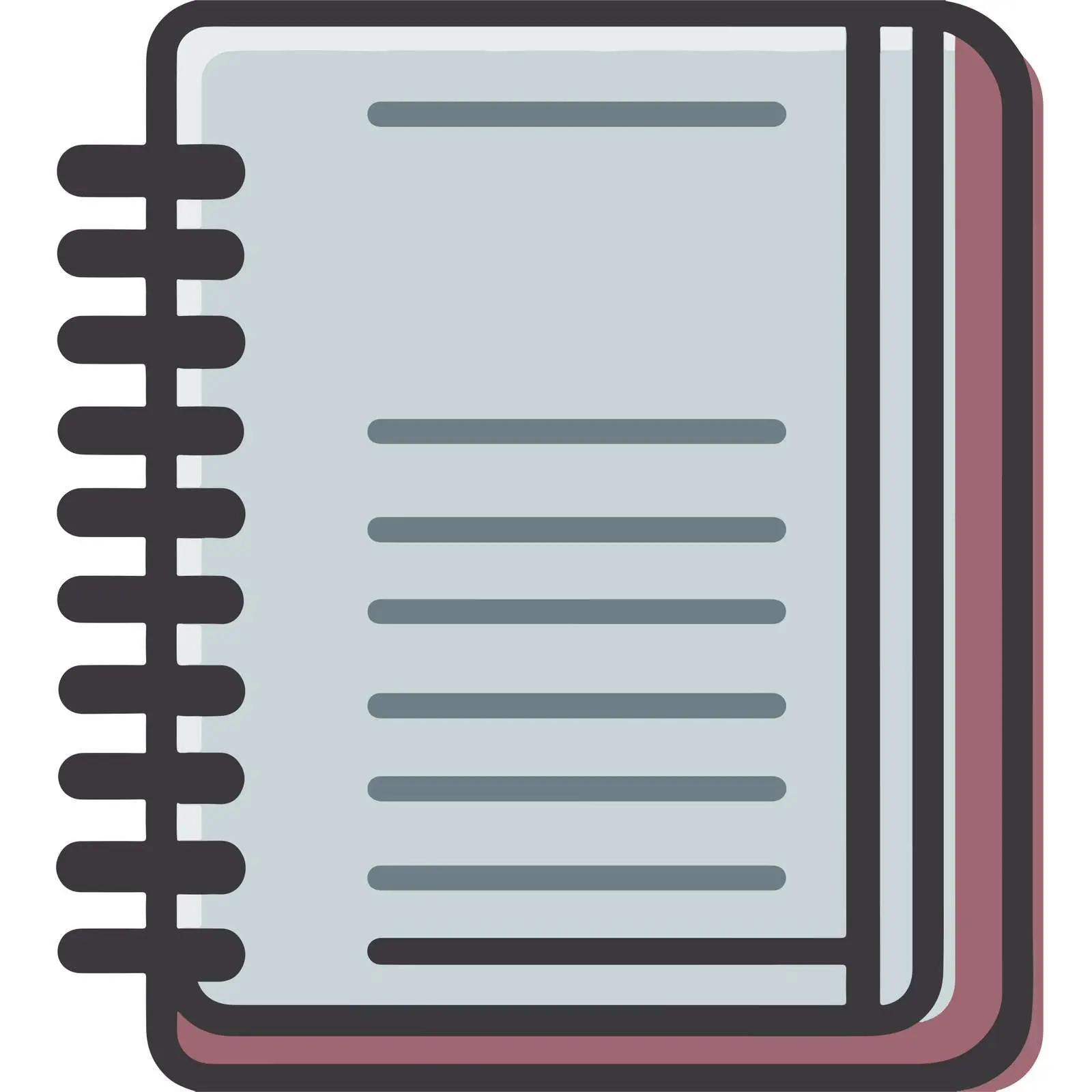 Notebook Outline Vector Icon — free download from Dotvec