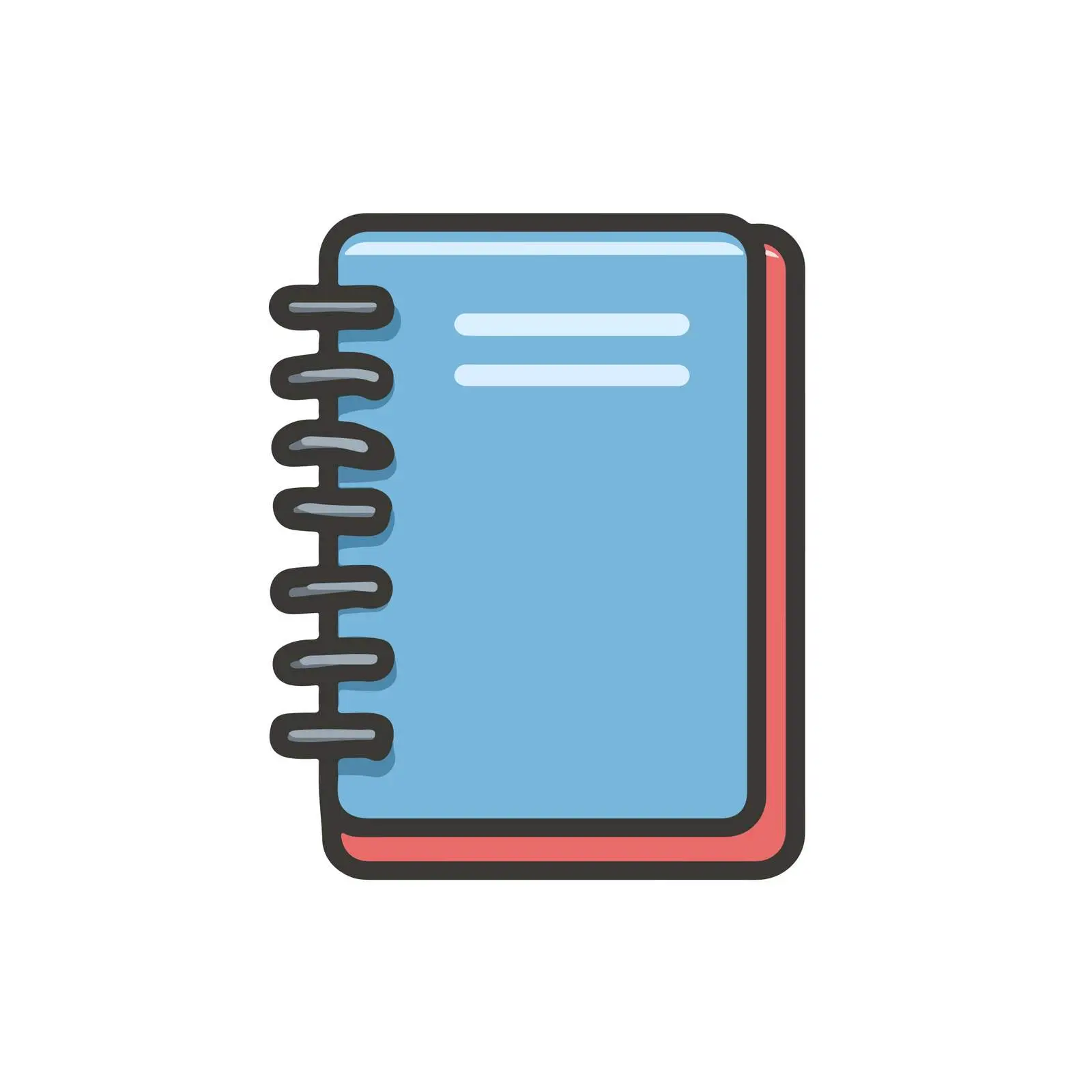 Notebook Outline Icon — free download from Dotvec