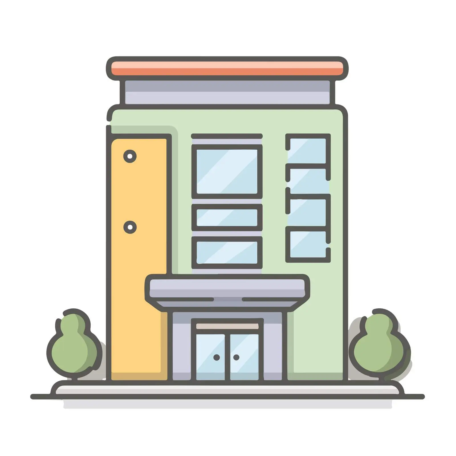 Office Building Outline Icon — free download from Dotvec