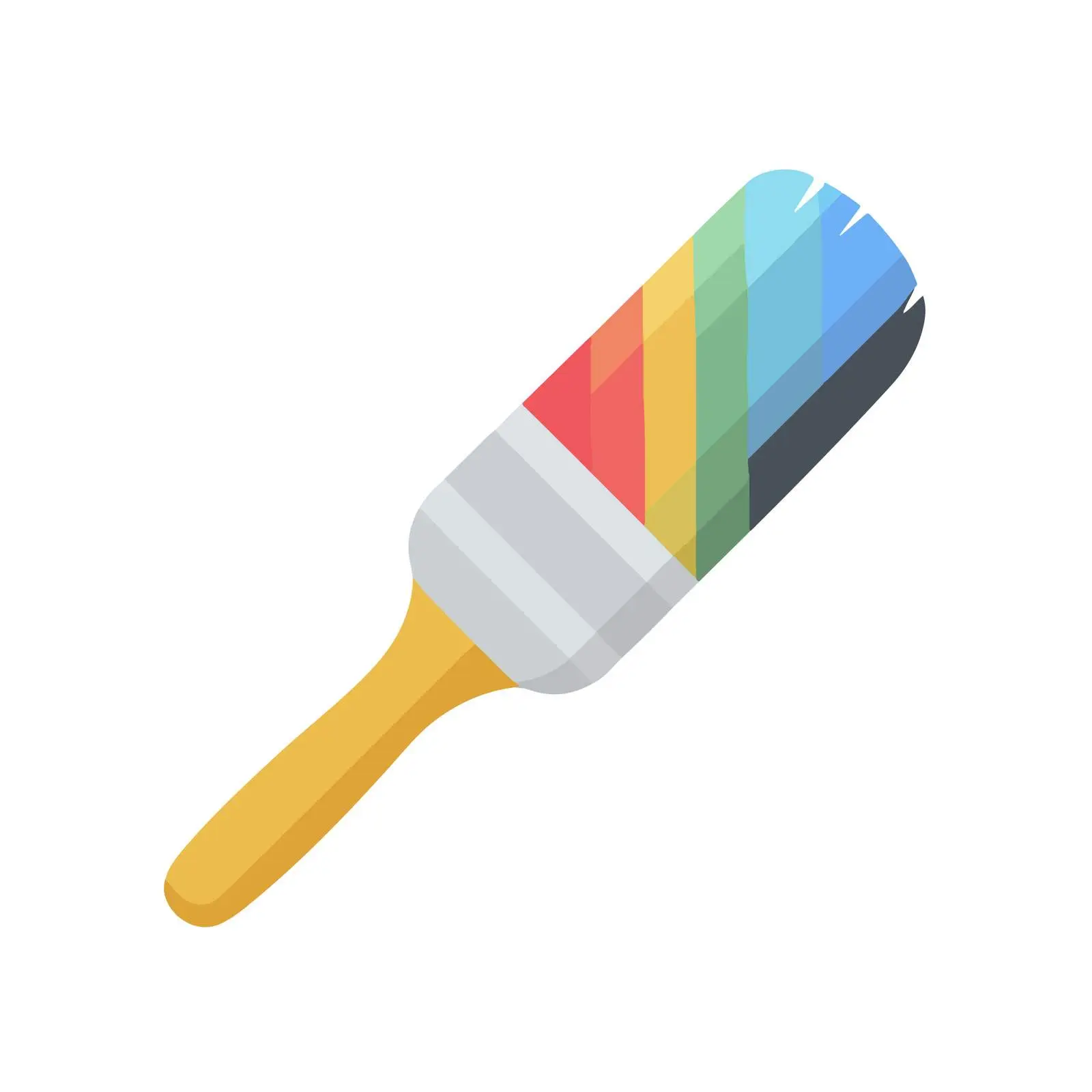 Colorful Paintbrush Icon — free download from Dotvec