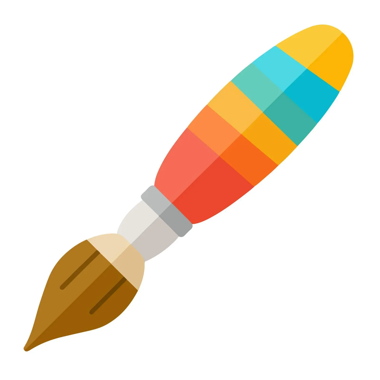 Colorful Paintbrush Icon — free download from Dotvec