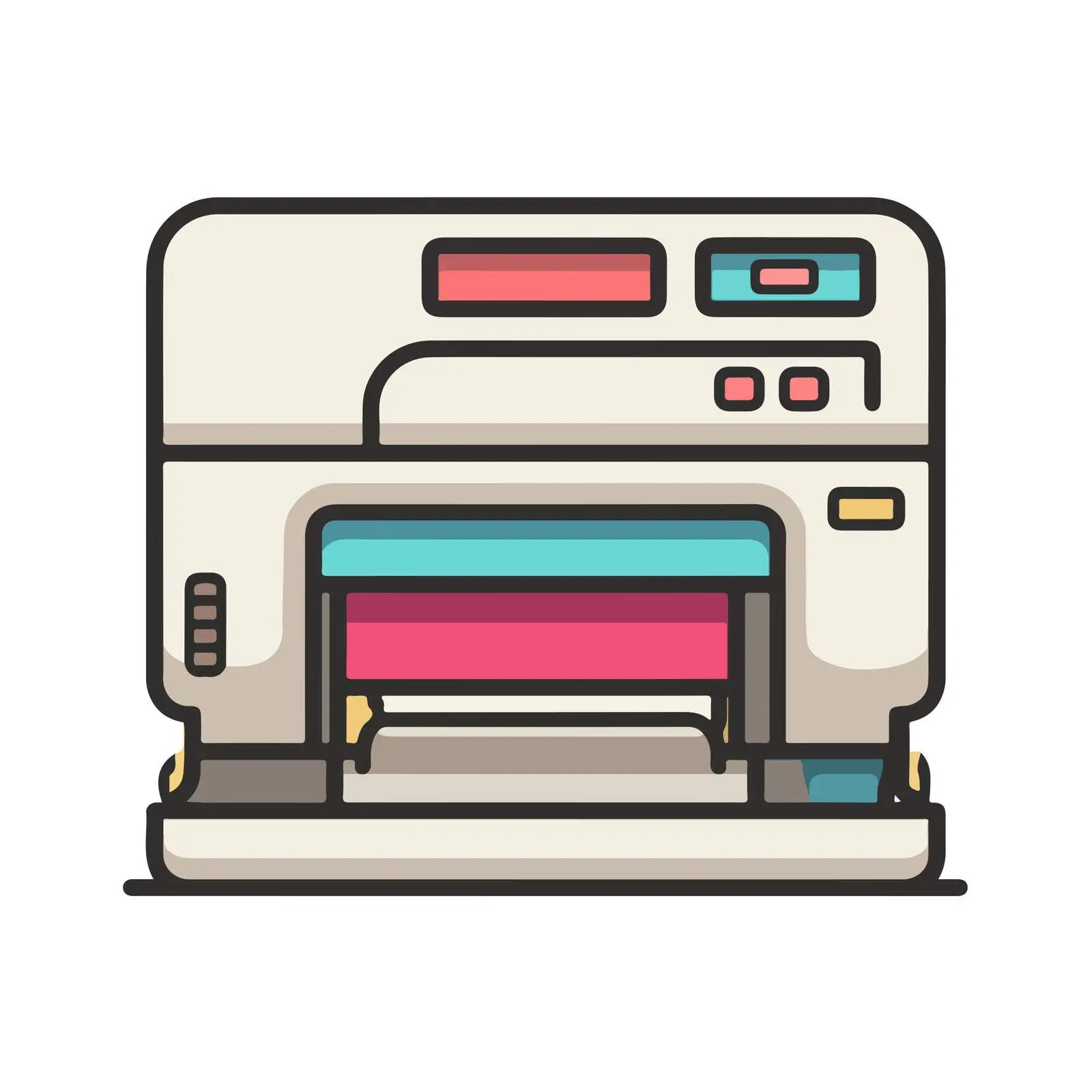 Printer Outline Flat Vector Icon — free download from Dotvec