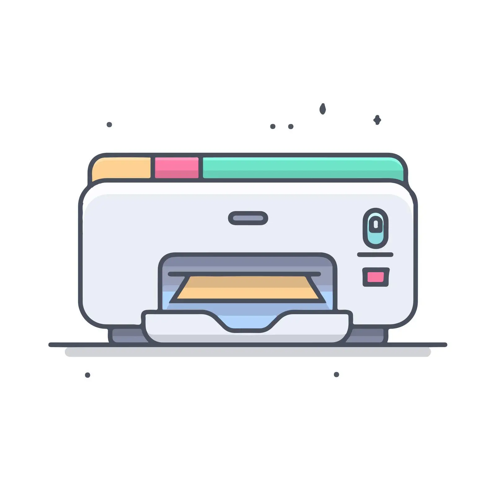 Printer Outline Icon — free download from Dotvec