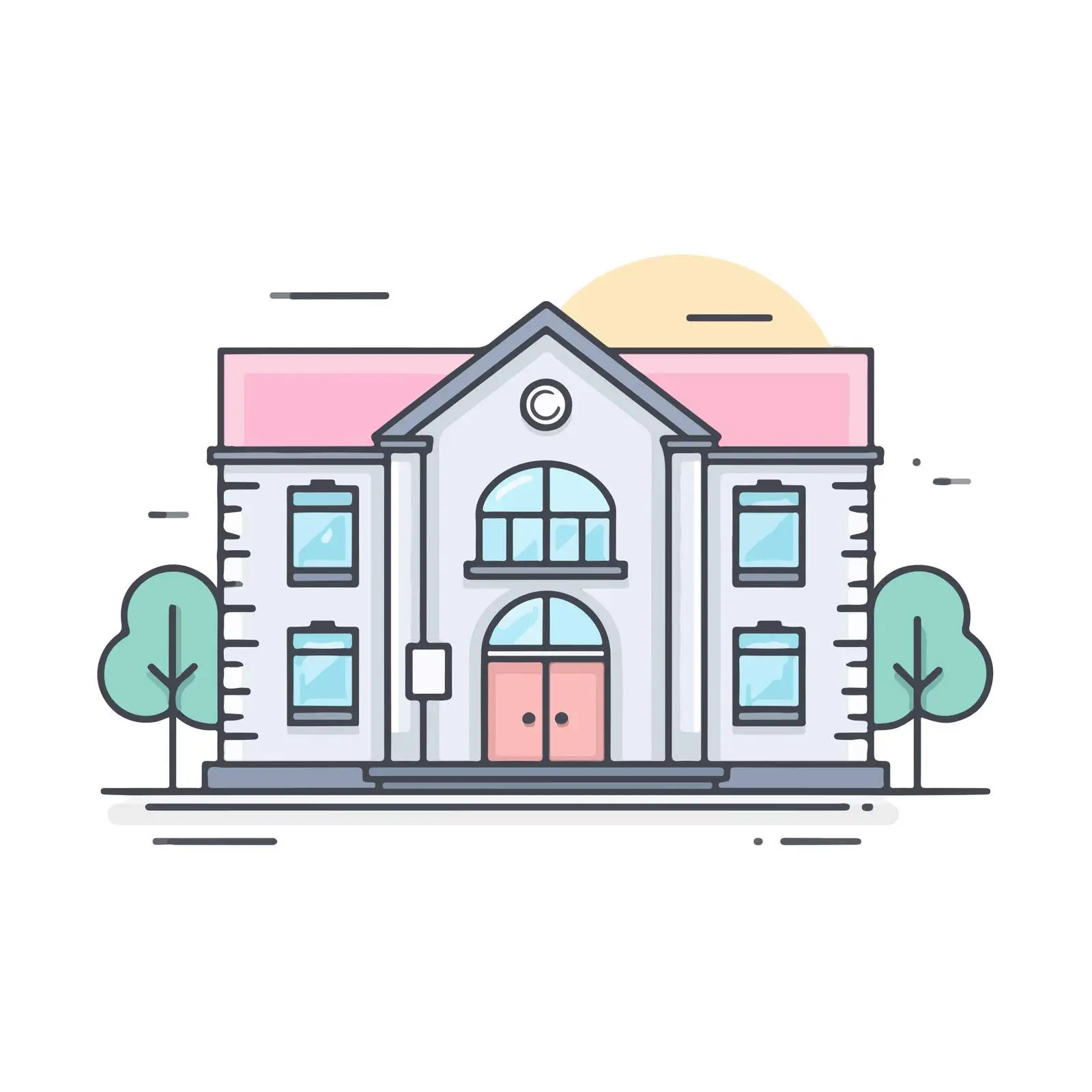 School Building Icon — free download from Dotvec
