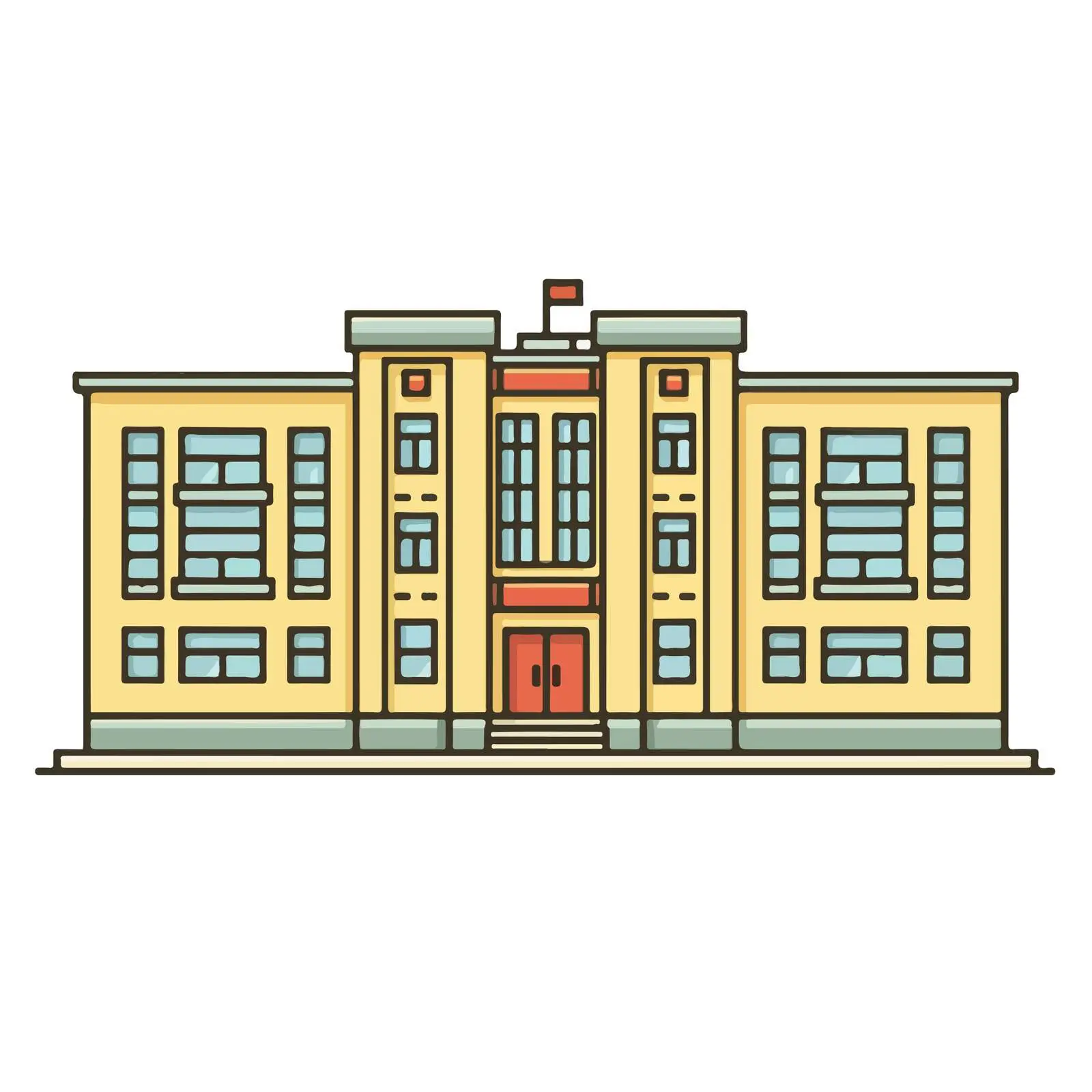 School Building Icon — free download from Dotvec