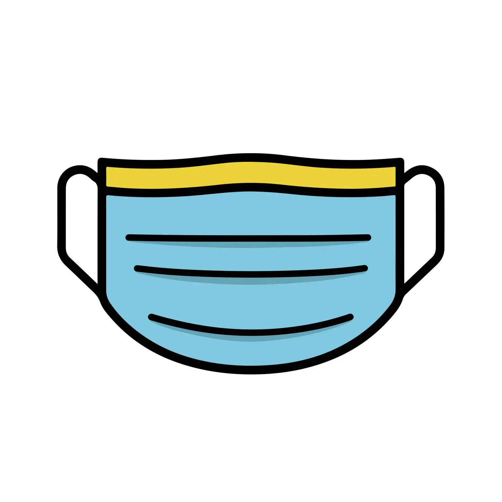 Surgical Mask Flat Vector Icon — free download from Dotvec