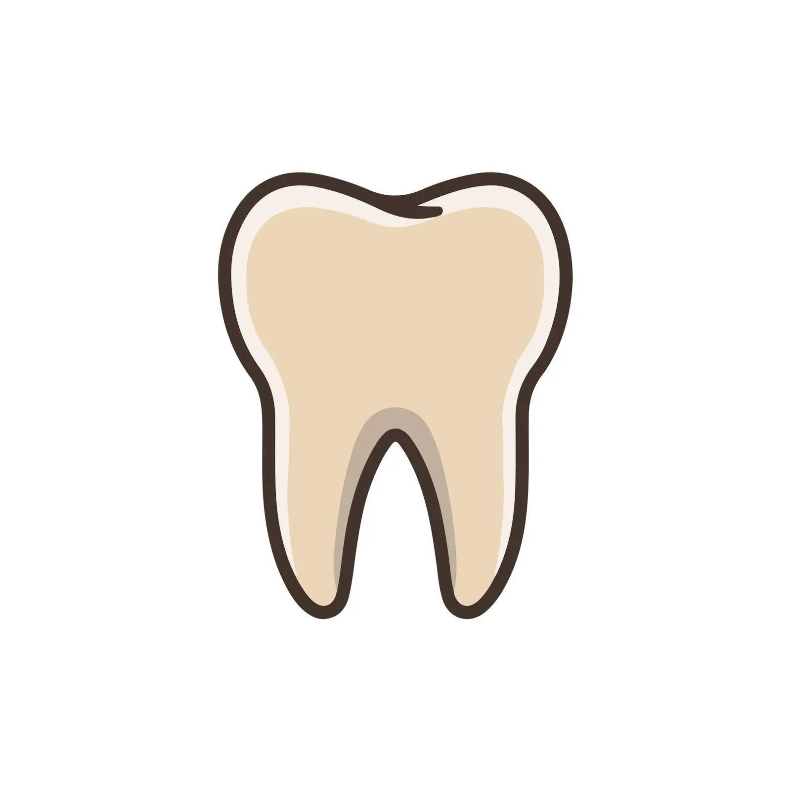 Dental Outline Vector Icon — free download from Dotvec