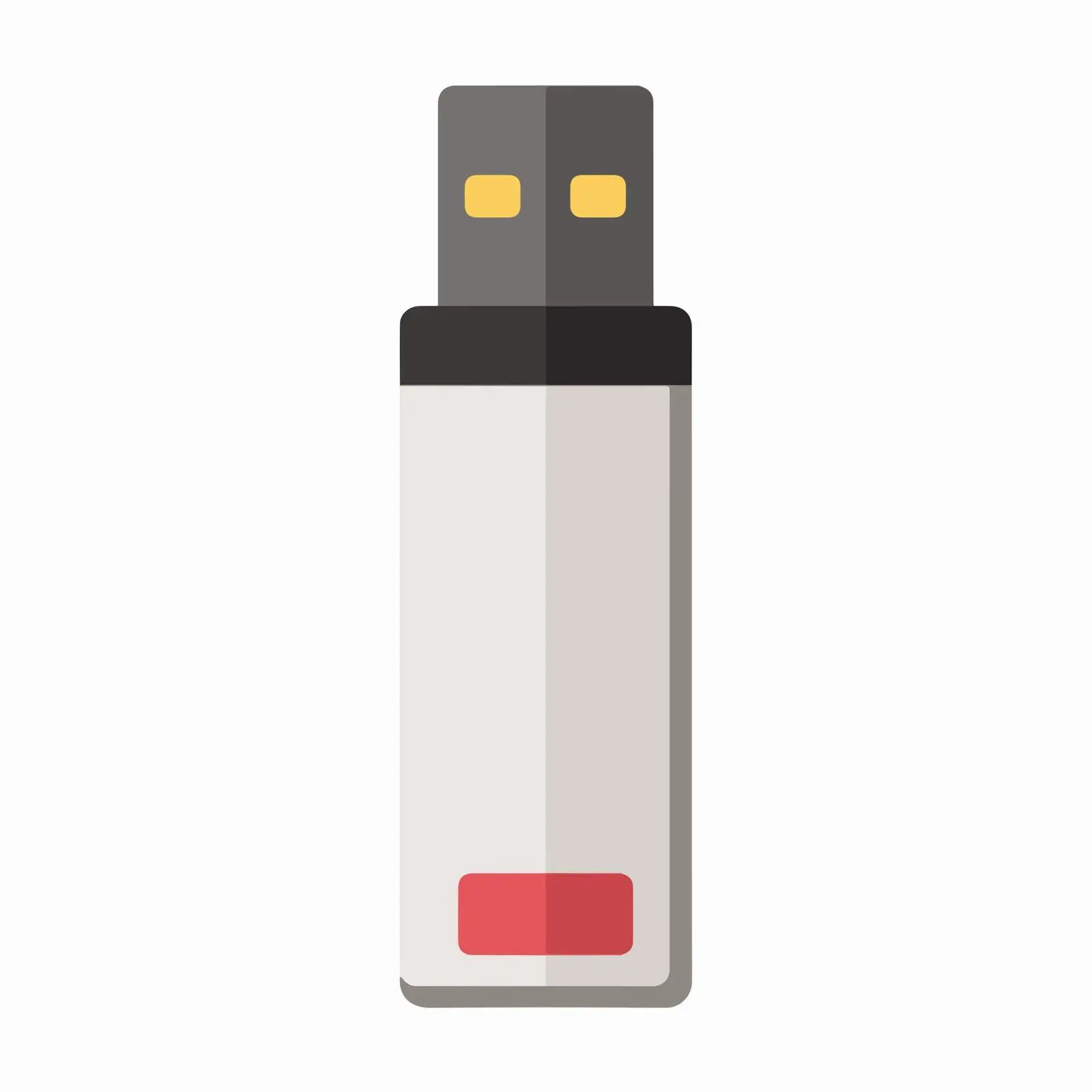 USB Drive Icon in Minimal Flat Style — free download from Dotvec