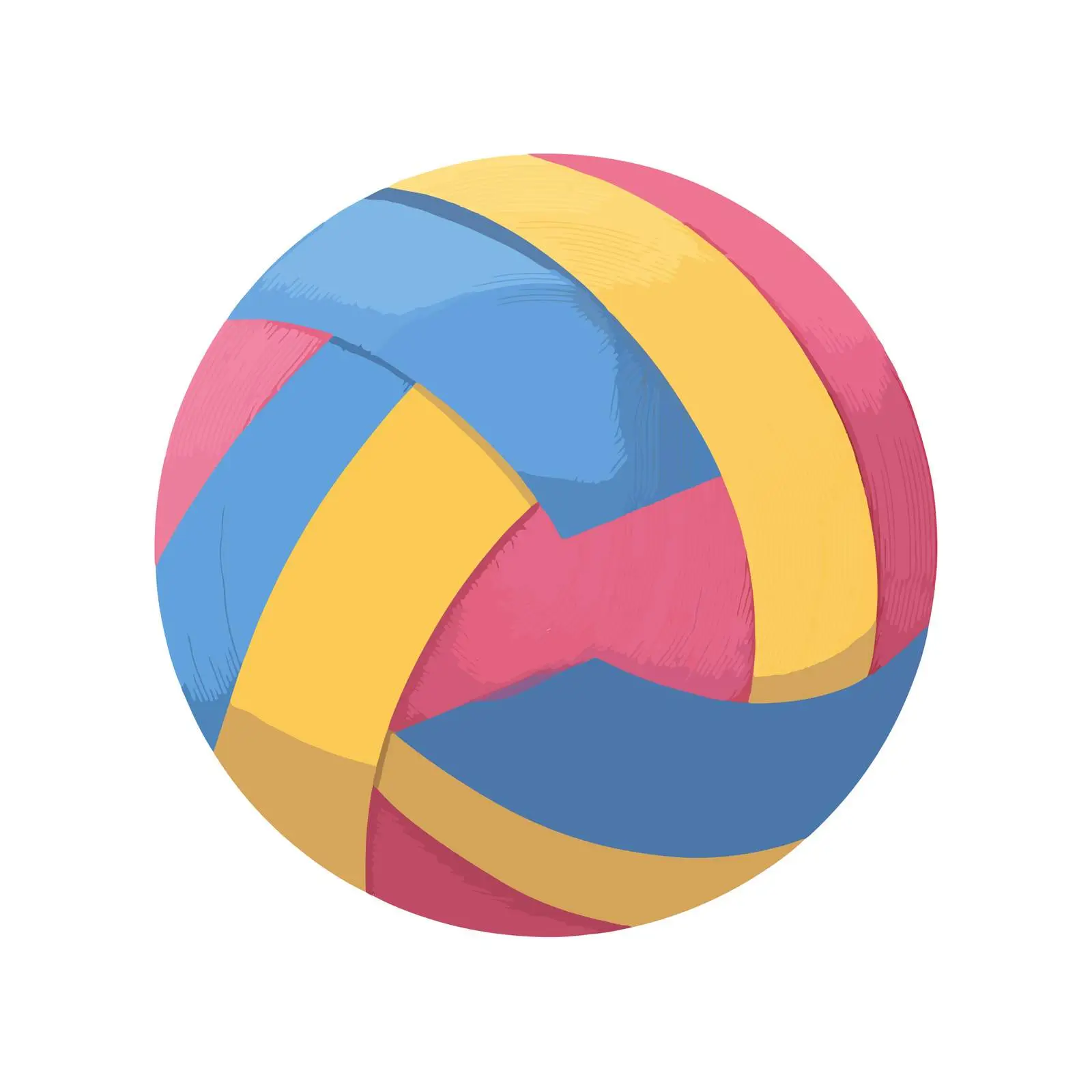Volleyball Icon in Flat Vector Style — free download from Dotvec