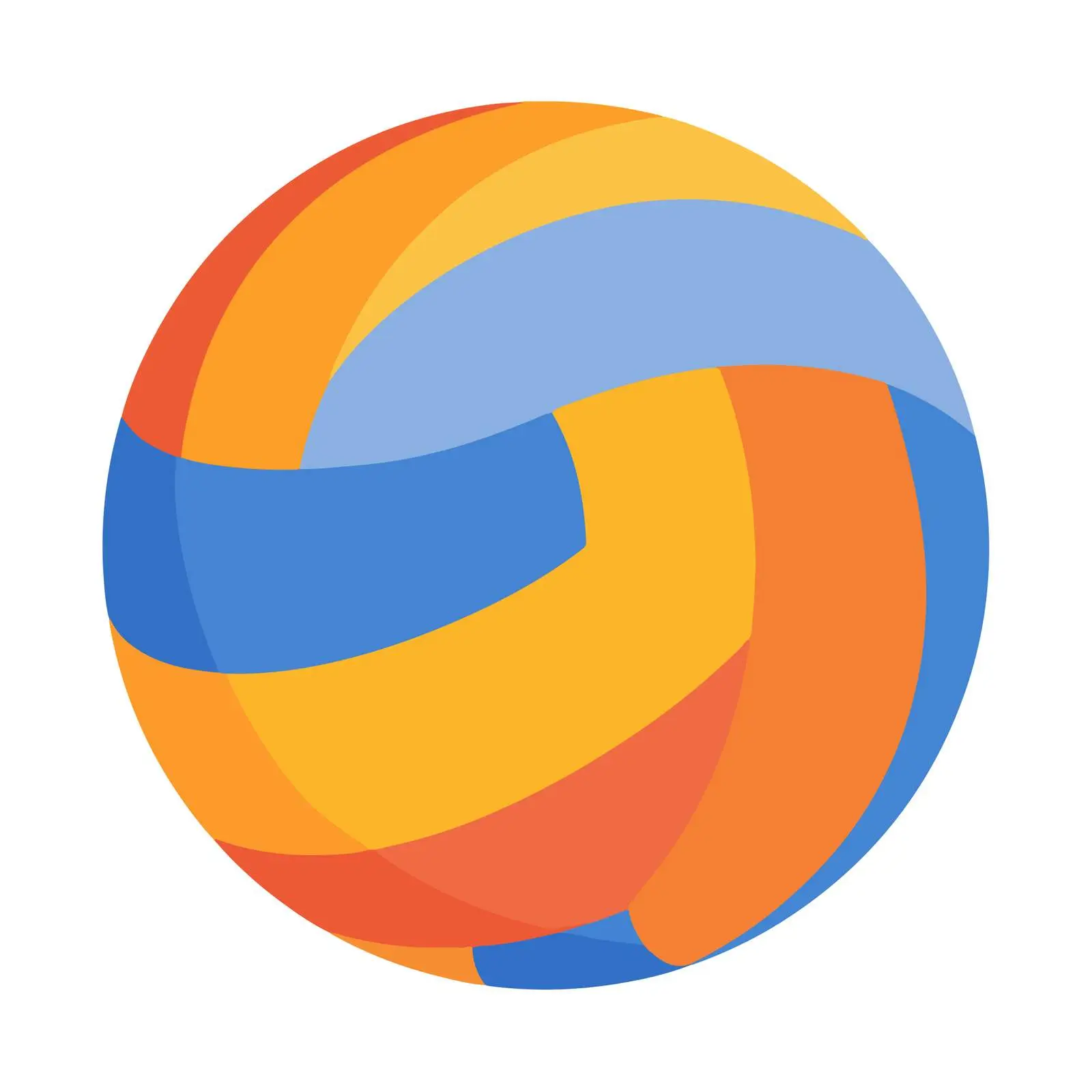 Volleyball Icon in Flat Vector Style — free download from Dotvec