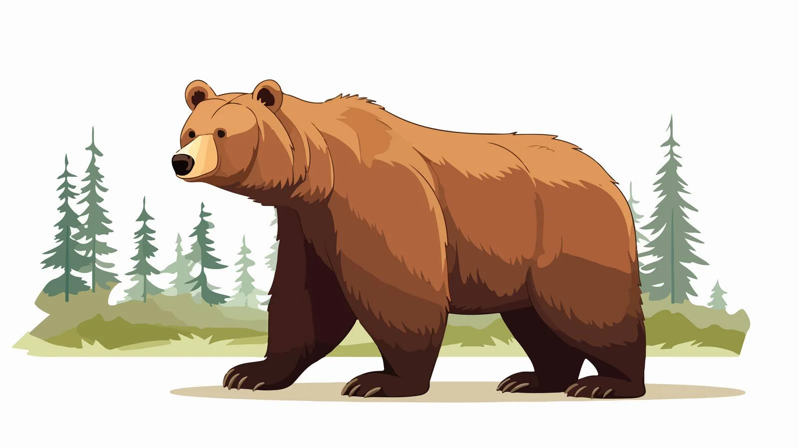 Minimalist Bear Illustration — free download from Dotvec