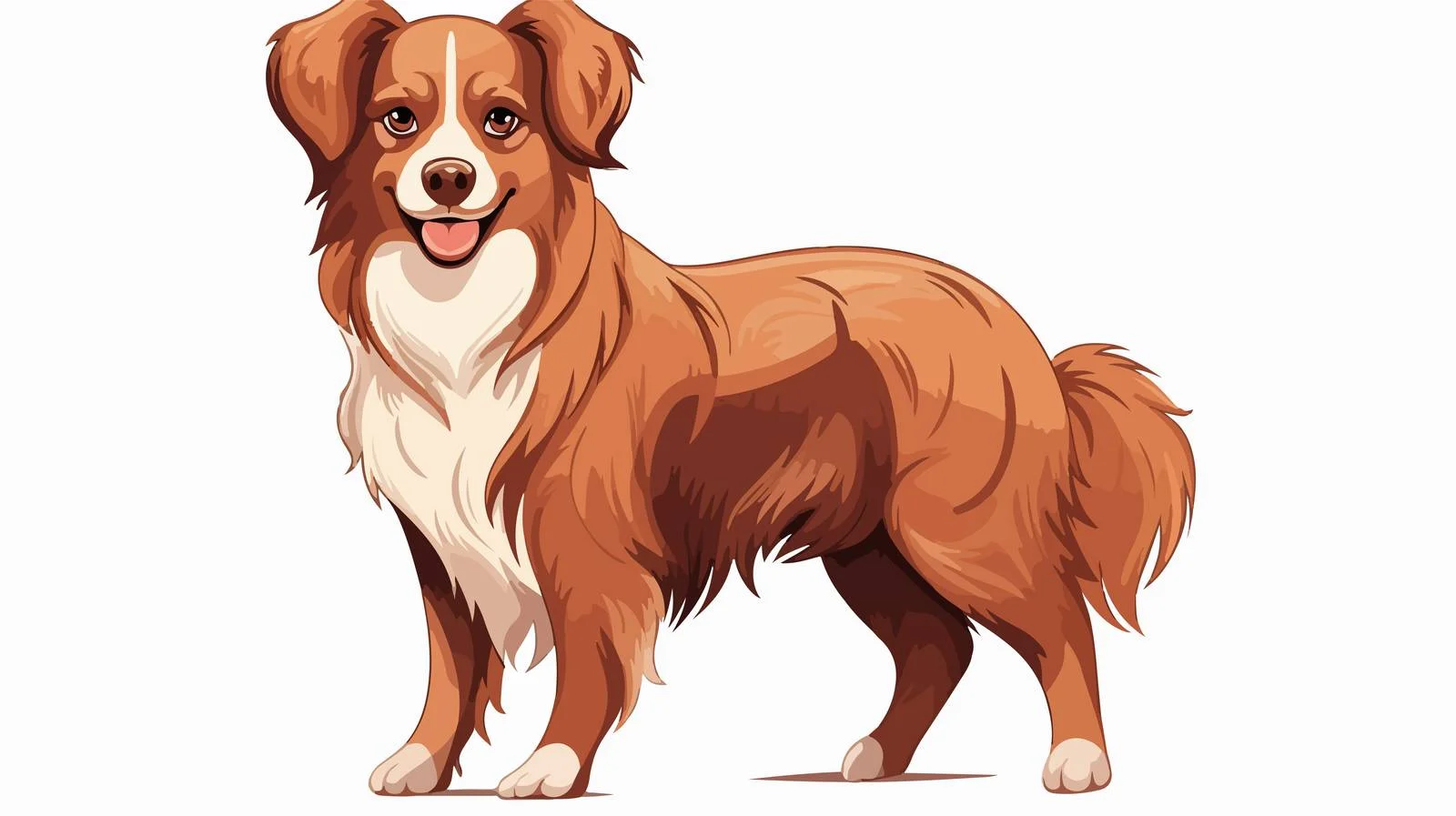 Colorful Dog Cartoon Illustration — free download from Dotvec