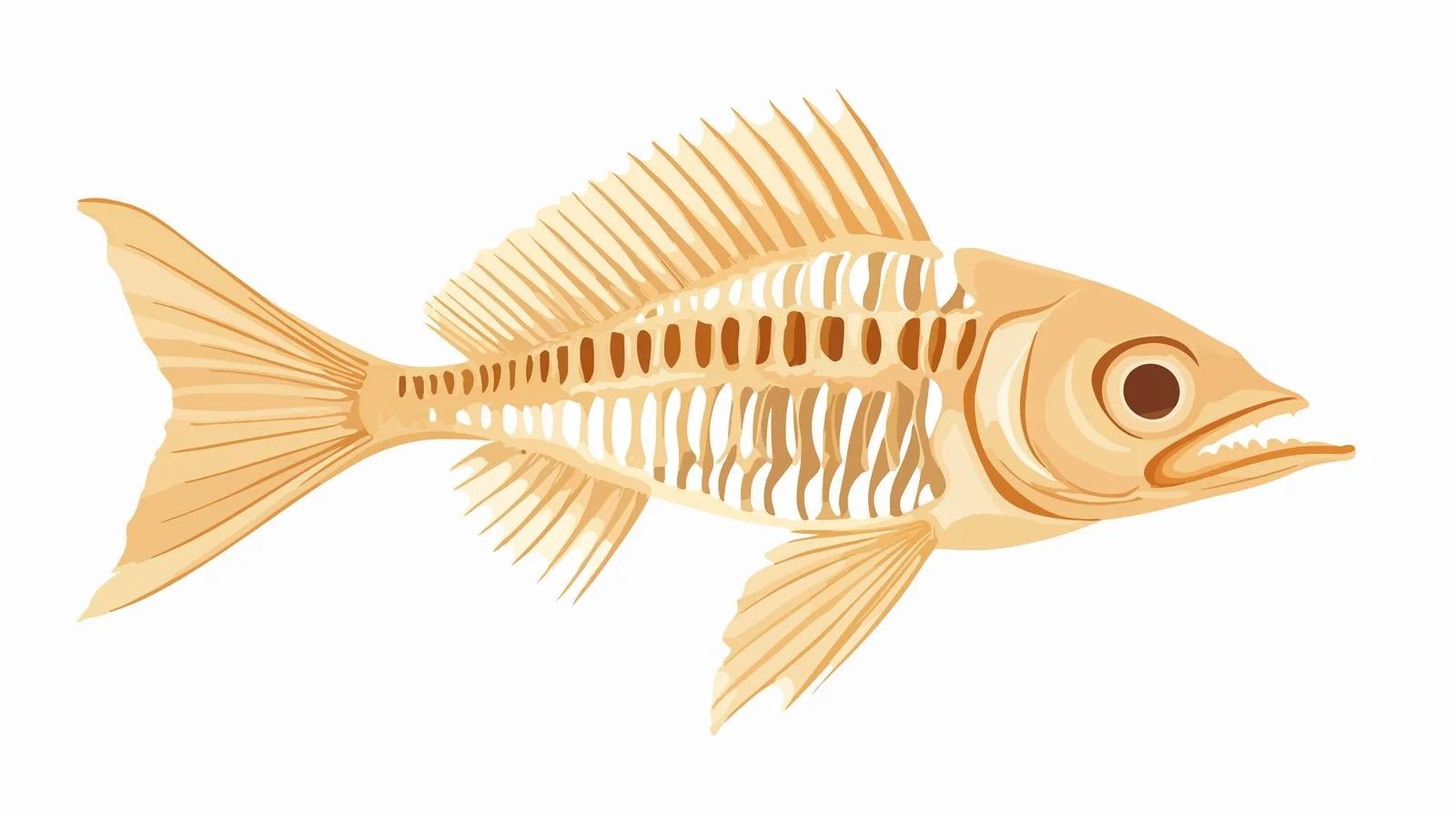 Fish Bones Vector Illustration — free download from Dotvec