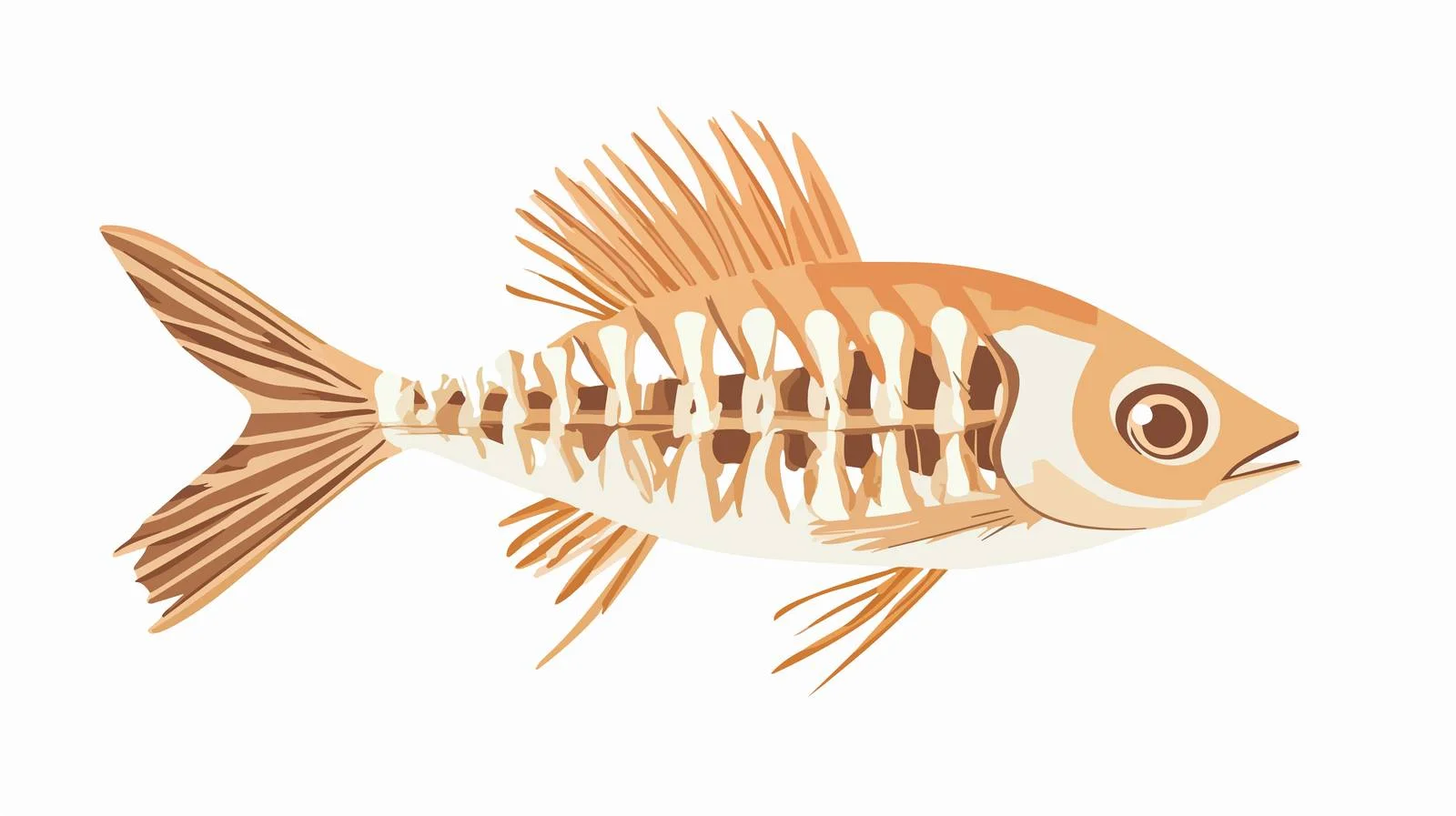 Fish Bones Vector Illustration — free download from Dotvec