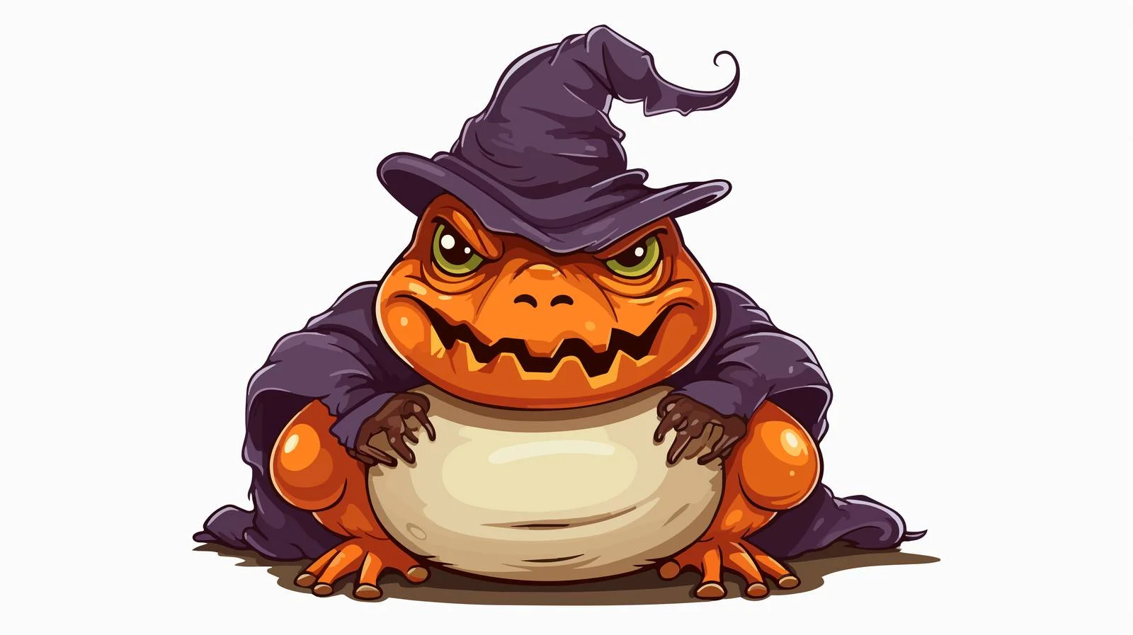 Funny Halloween Toad Illustration — free download from Dotvec