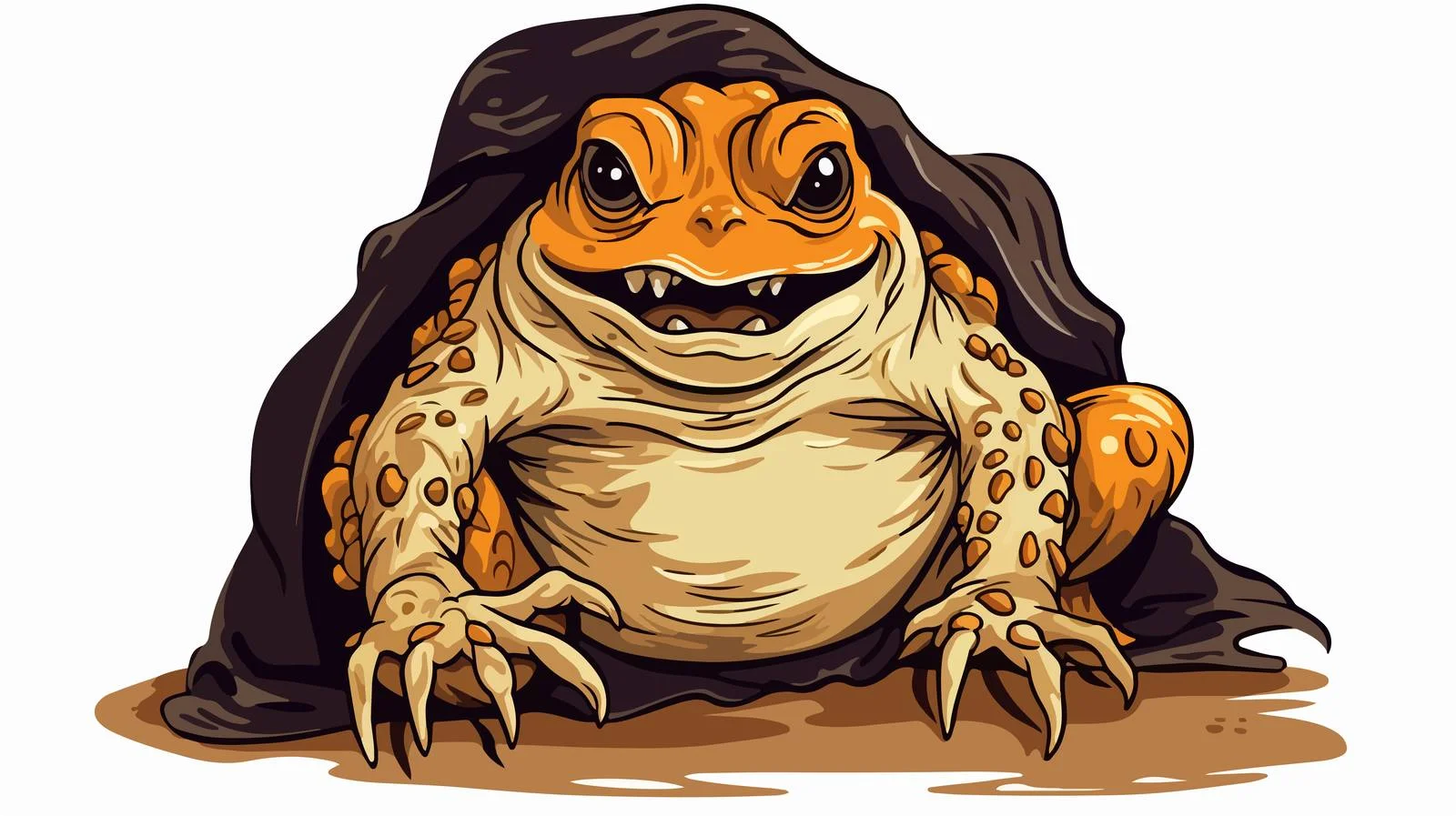 Funny Halloween Toad Illustration — free download from Dotvec
