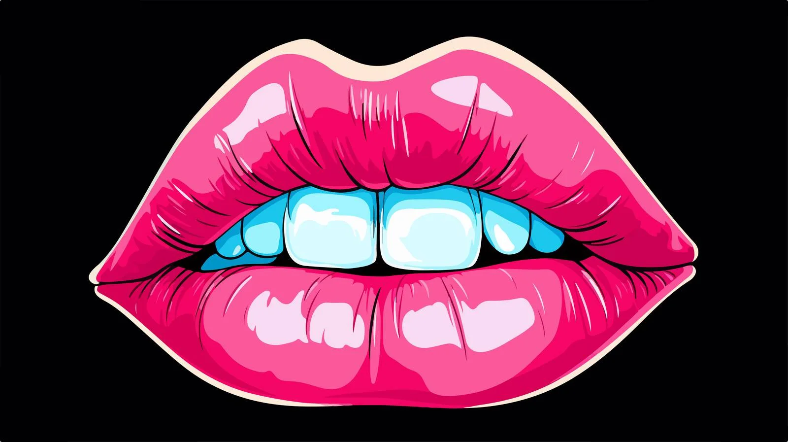 Mouth Drooling Illustration — free download from Dotvec