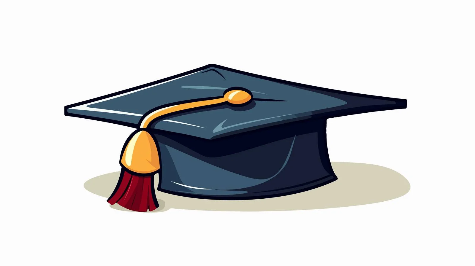 Retro Graduation Hat Cartoon Illustration — free download from Dotvec