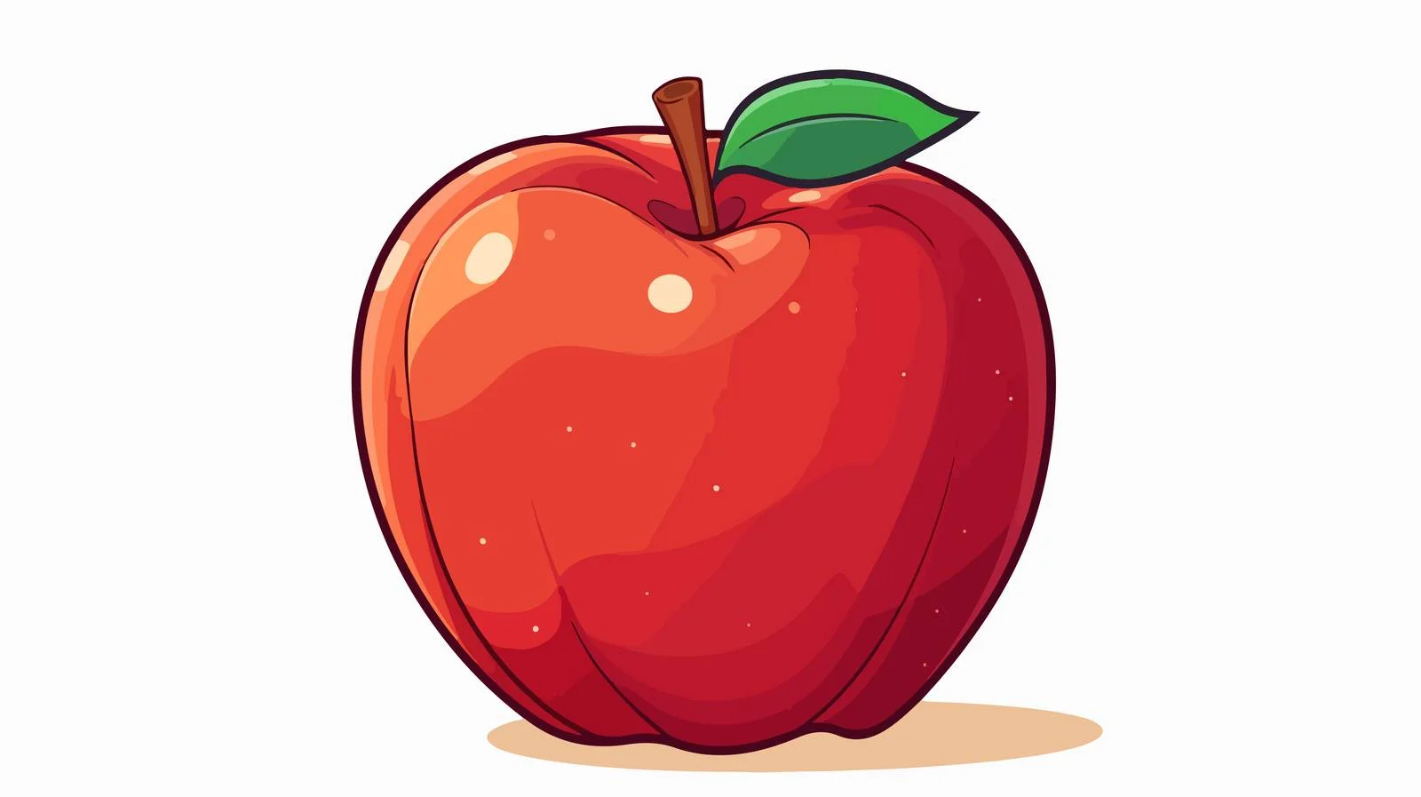 Retro Juicy Apple Cartoon Illustration — free download from Dotvec