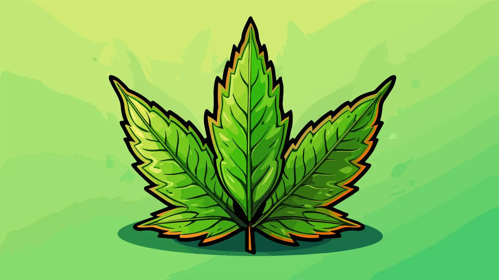 Retro Marijuana Leaf Cartoon Illustration — free download from Dotvec