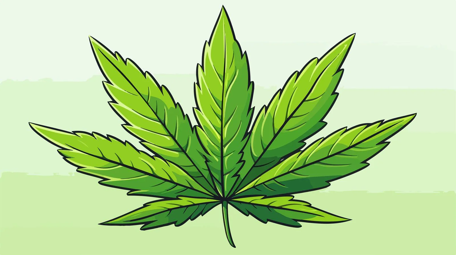 Retro Marijuana Leaf Cartoon Illustration — free download from Dotvec