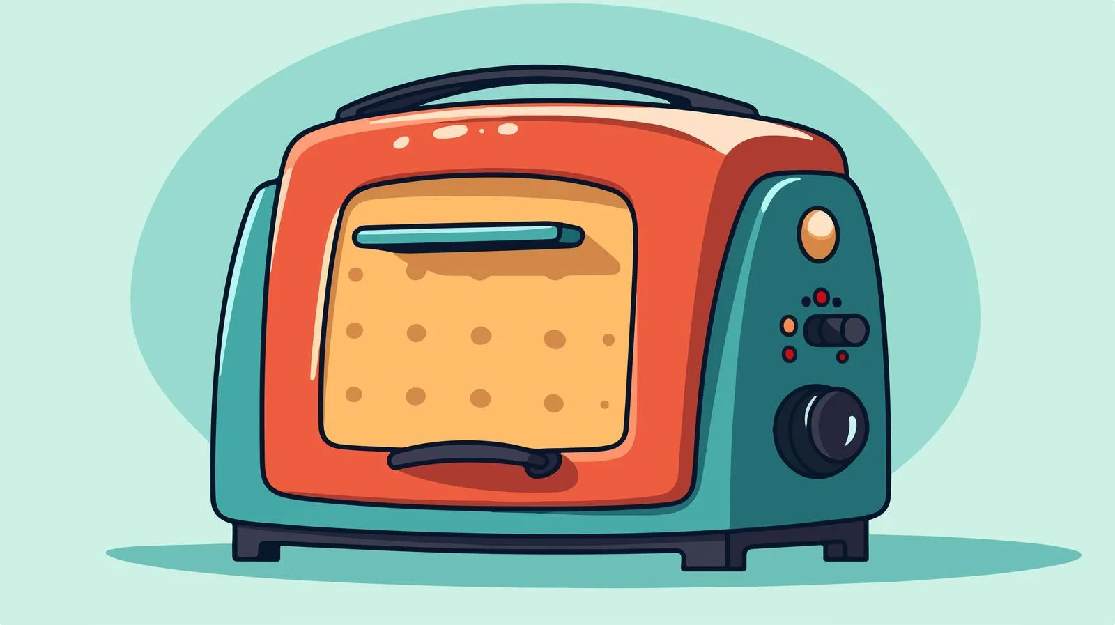 Retro Toaster Cartoon Illustration — free download from Dotvec