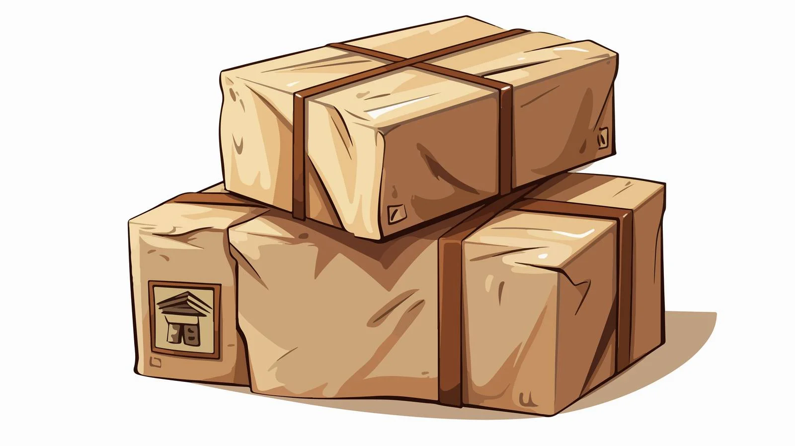Vintage Paper Parcel Illustration — free download from Dotvec