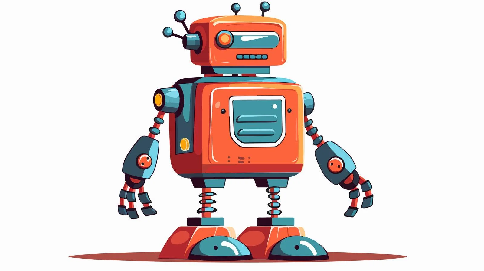 Vintage Robot Cartoon Car Vector Illustration — free download from Dotvec