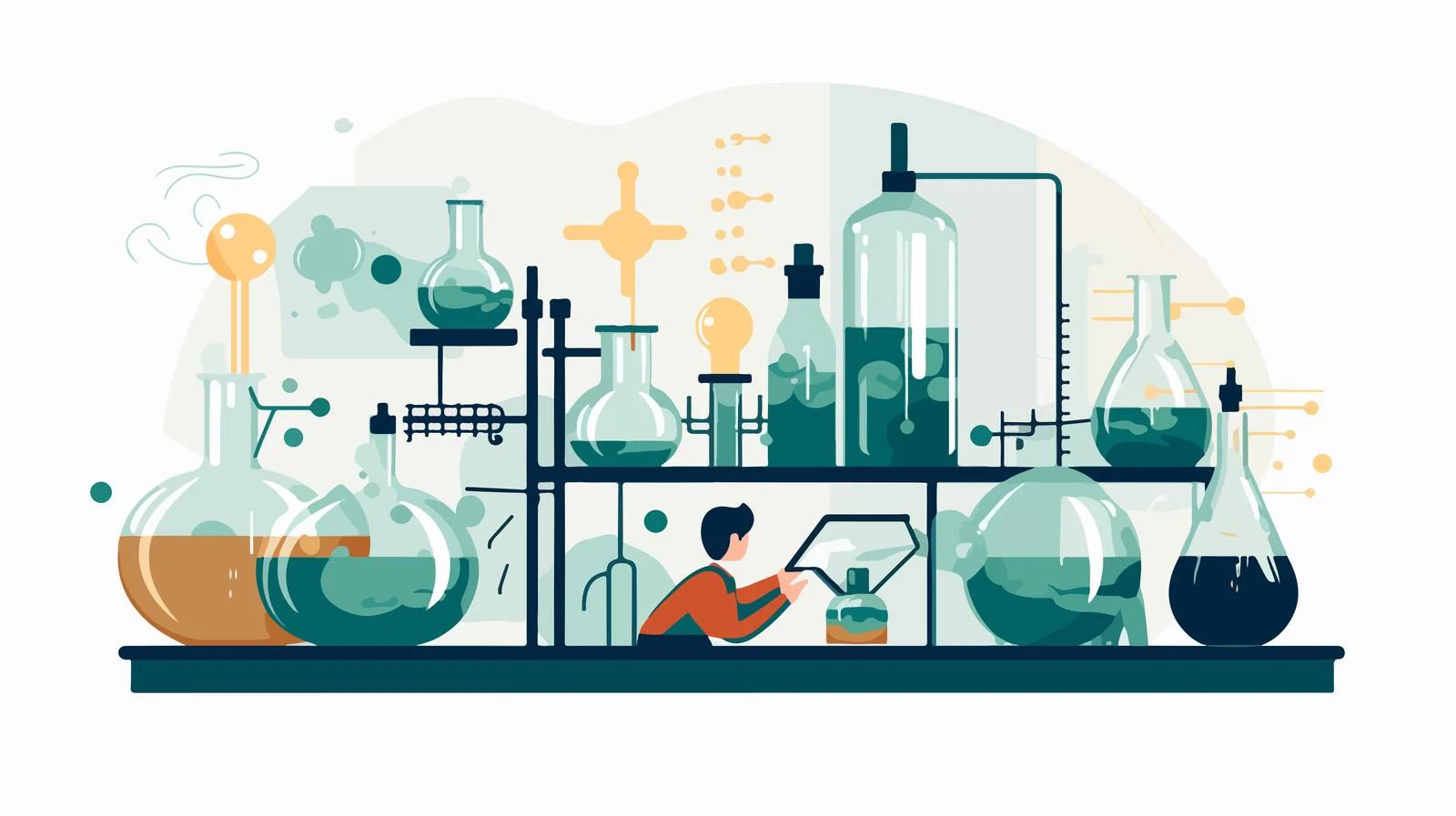 Vintage Science Experiment Cartoon — free download from Dotvec