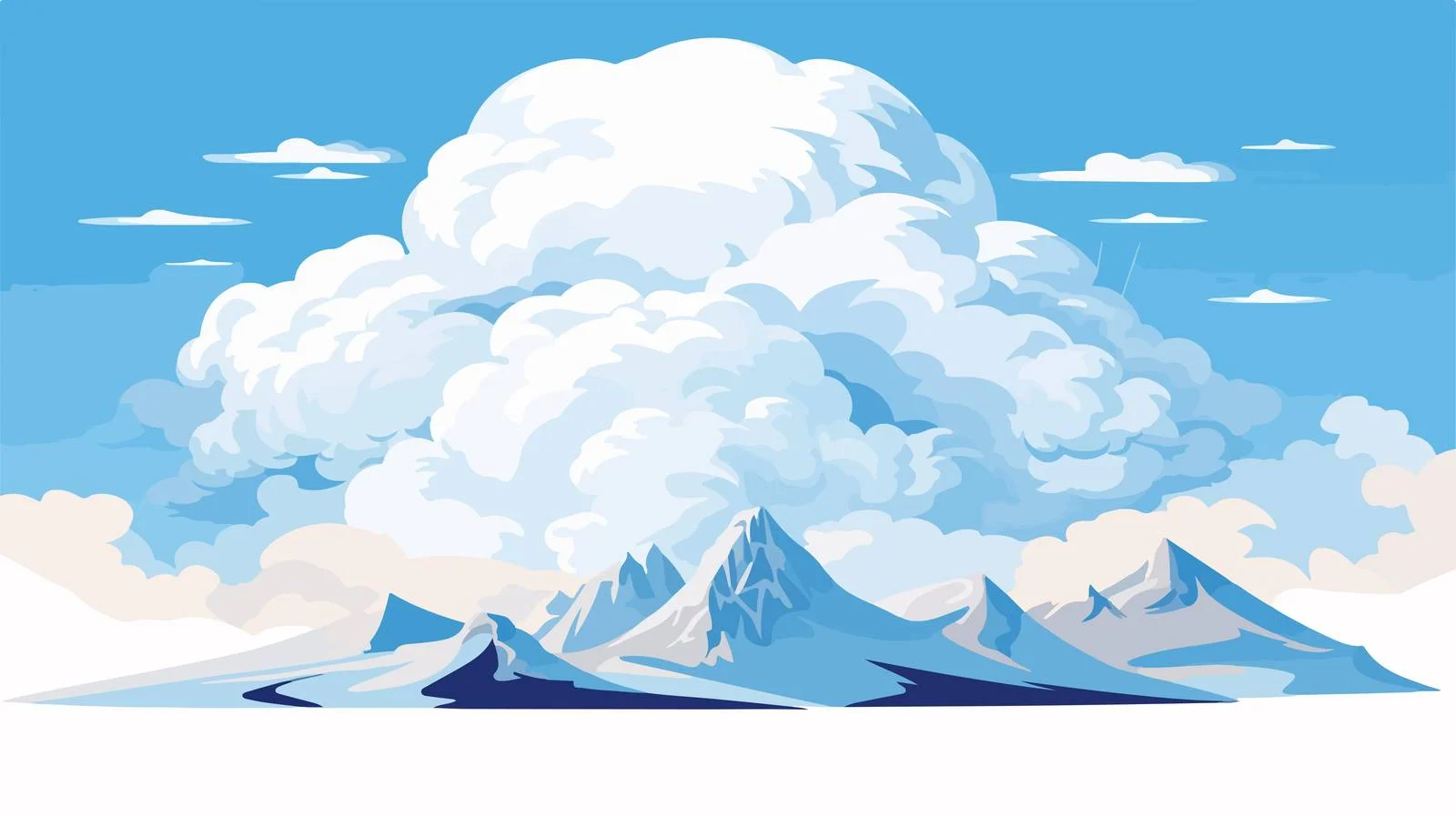 Snow Cloud Cartoon Illustration — free download from Dotvec